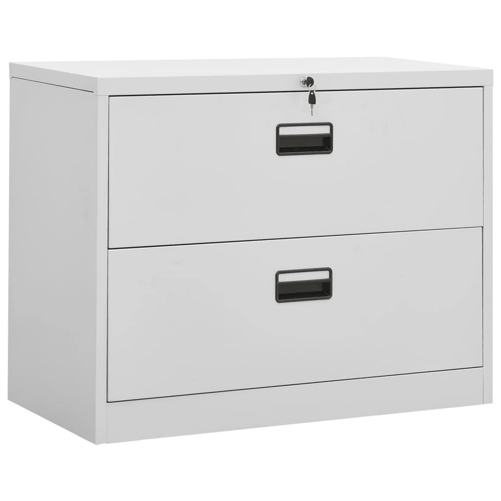 FAMIROSA 2-Drawer Steel File Cabinet with Lock - Letter/A4/Legal Size Lateral Filing Cabinet for Home & Office - Secure Document Storage (35.4