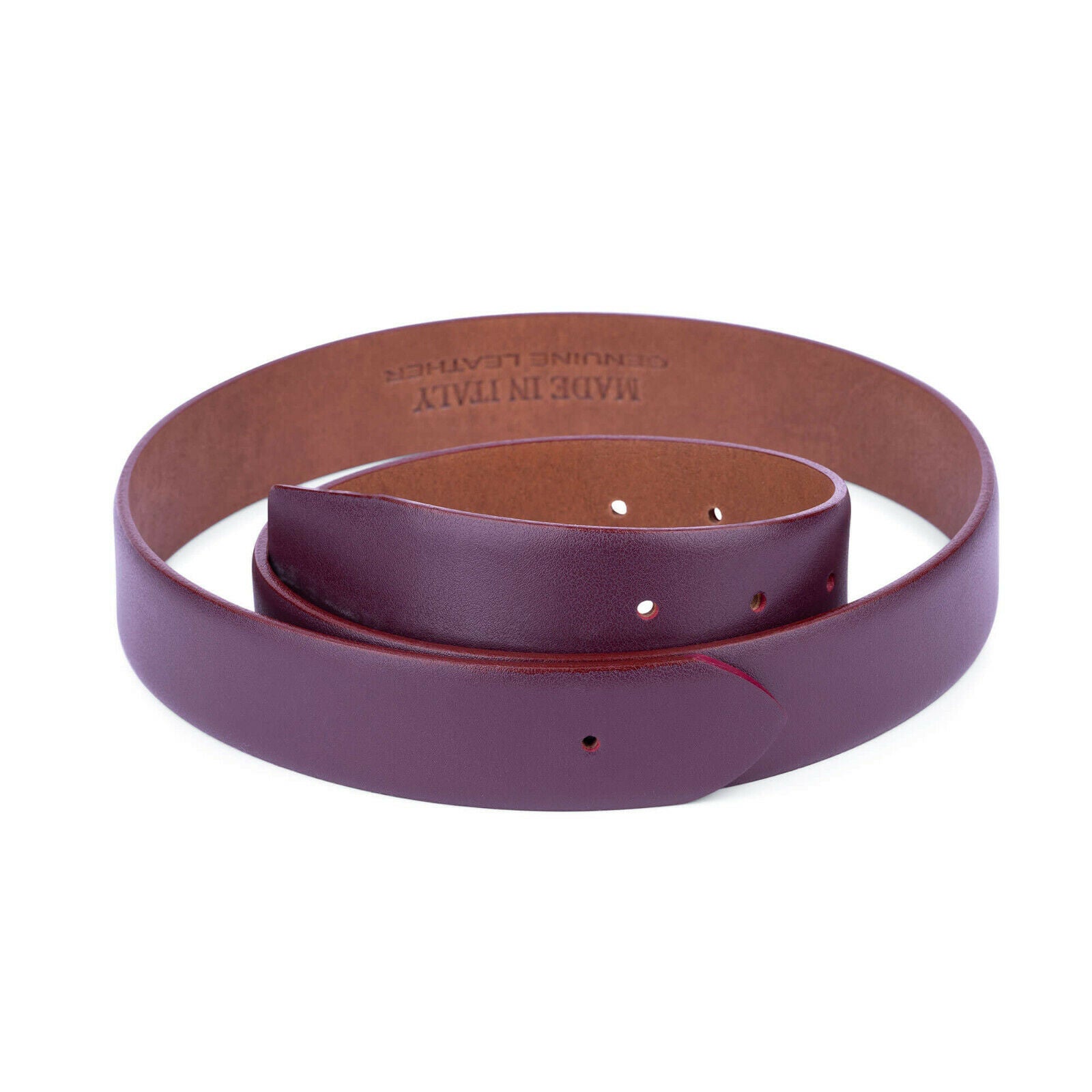 Burgundy Genuine Leather Belt Strap for Louis Vuitton Buckle - 35mm Width Unisex Fashion Accessory - Perfect for Casual, Office & Formal Outfits