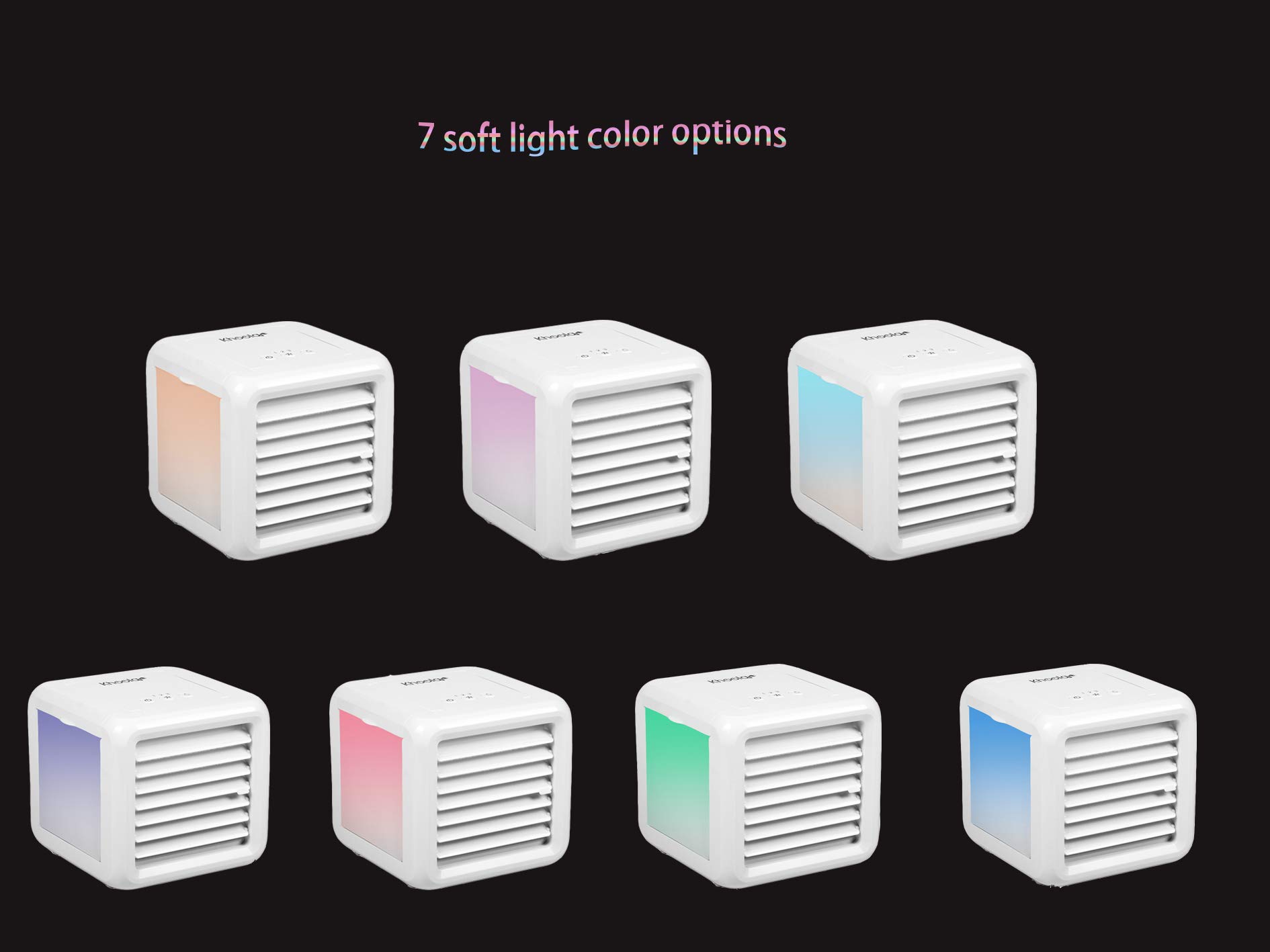 Portable Mini Air Conditioner for Office Desk - USB Personal Air Cooler with Quiet Cooling Fan for Small Rooms, Bedrooms & Workspaces | Perfect for Home, Office & Travel Use