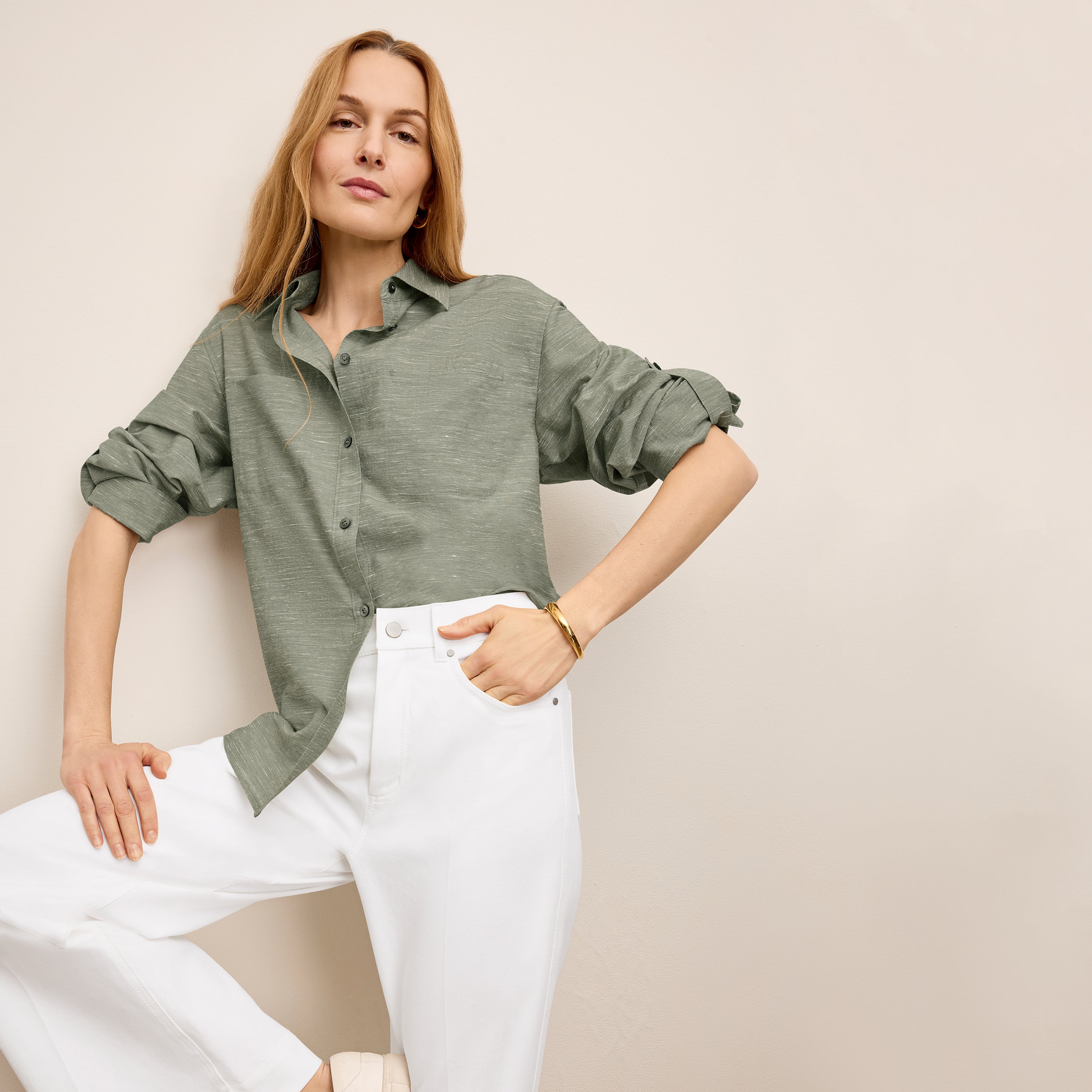 Milo Wide Leg Jeans for Women - Eco-Friendly Stretch Denim Pants in White | Comfortable & Sustainable Fashion for Casual Wear & Office Outfits