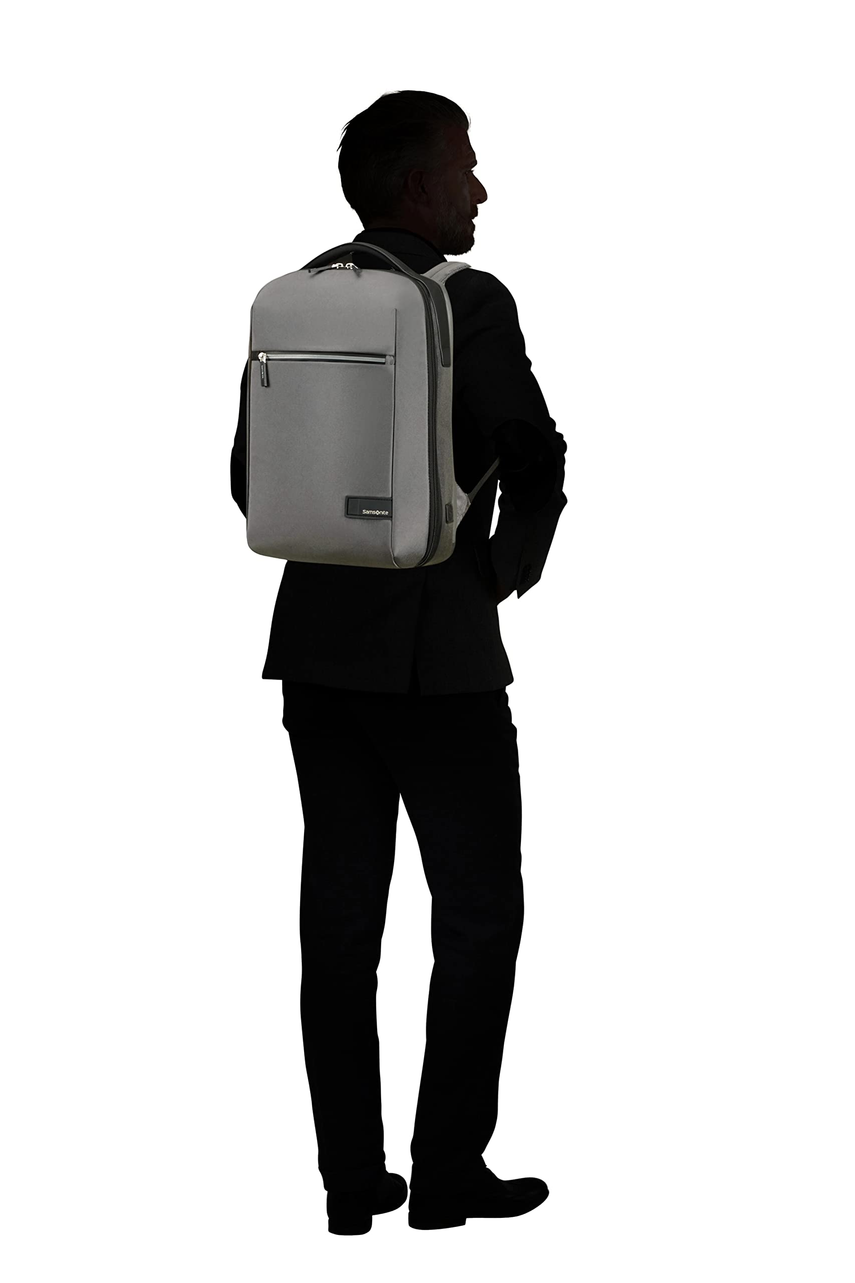 Samsonite Litepoint Backpack - Lightweight Laptop Backpack for Men & Women, Grey, Standard Size - Perfect for Travel, Work & School