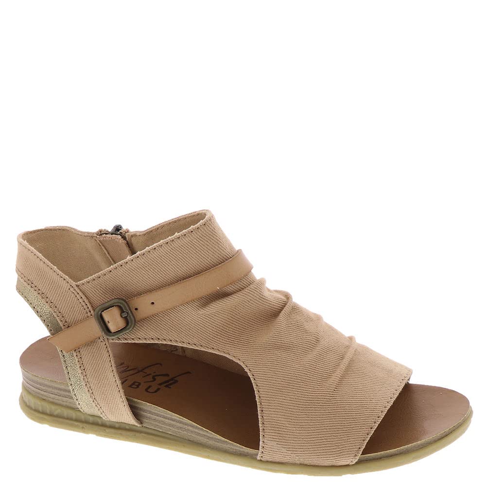 Blowfish Malibu Women's Black Wedge Sandals - Comfortable Casual Summer Shoes for Beach, Walking & Outdoor Activities