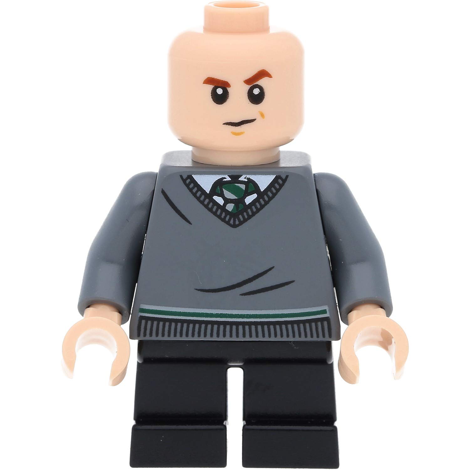 LEGO Harry Potter Draco Malfoy Mini Figure with Gray Sweater & Magic Wands - Collectible Toy for Kids, Perfect for Playtime, Display & Harry Potter Themed Parties