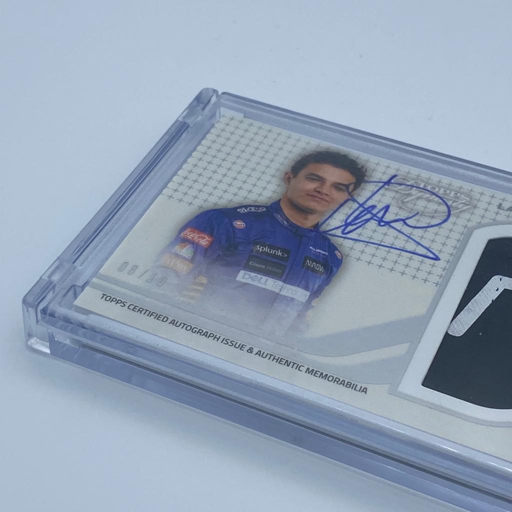 Lando Norris #DAP LN Autographed Patch Card - 08/10 Silver Limited Edition - Perfect for F1 Memorabilia Collectors & Motorsport Fans
