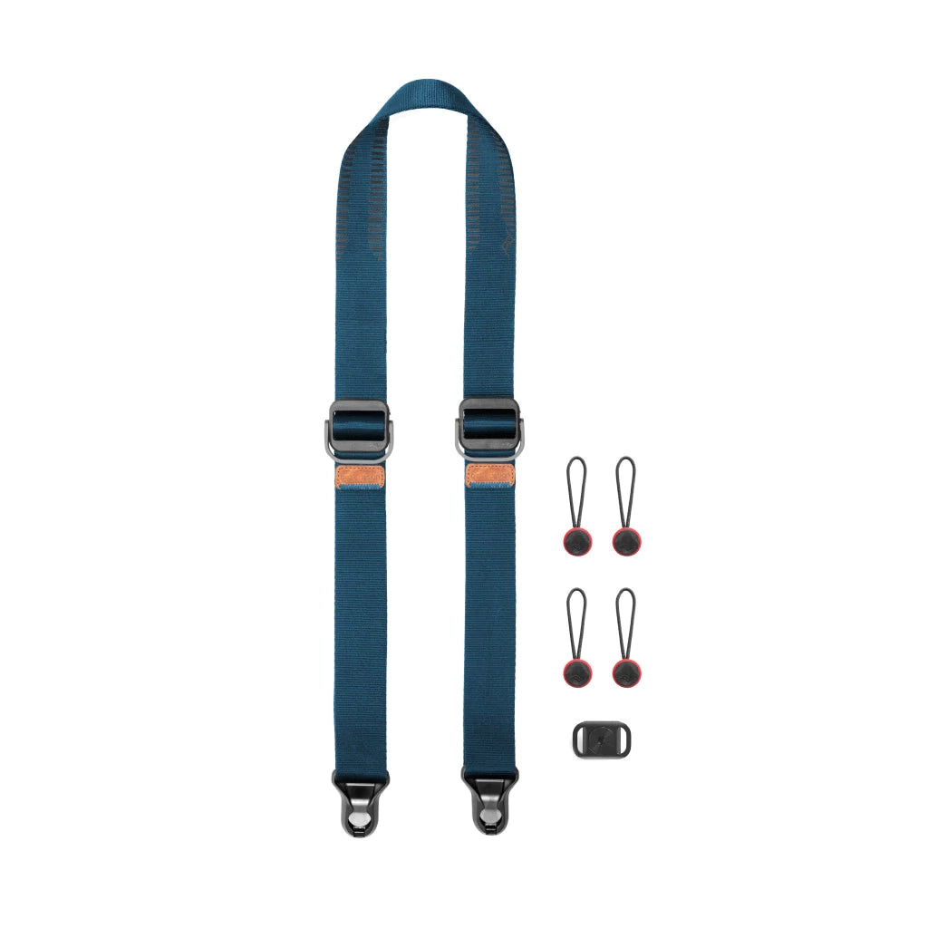 Peak Design Slide Lite Camera Strap - Adjustable & Comfortable Shoulder Strap for DSLR & Mirrorless Cameras (Midnight Black) - Perfect for Travel, Hiking & Outdoor Photography