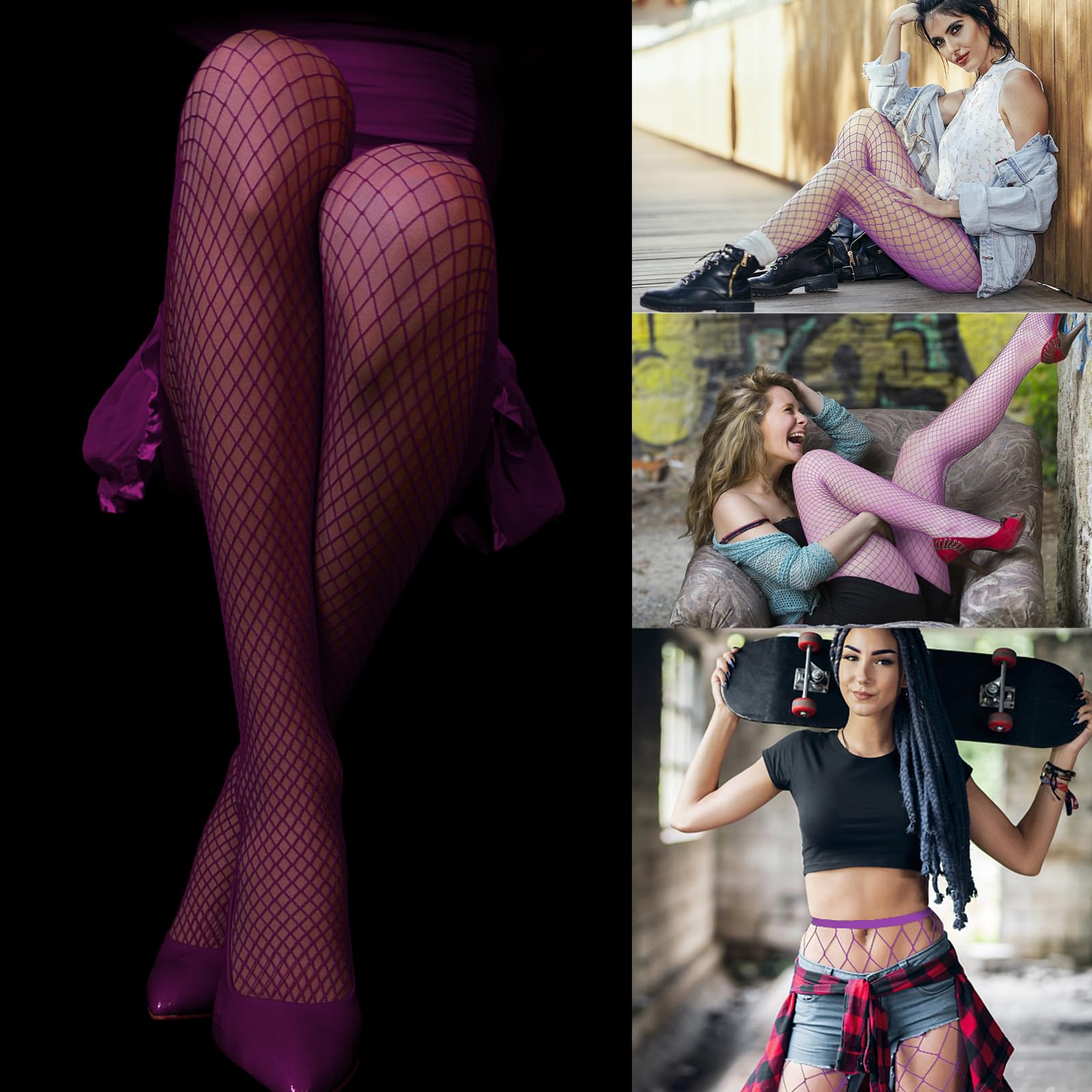 Sparkly Fishnet Stockings for Women - Rhinestone Fishnet Tights, Plus Size Fishnet Tights, All-Size Fishnet Stockings | Perfect for Parties, Cosplay, and Night Out Outfits