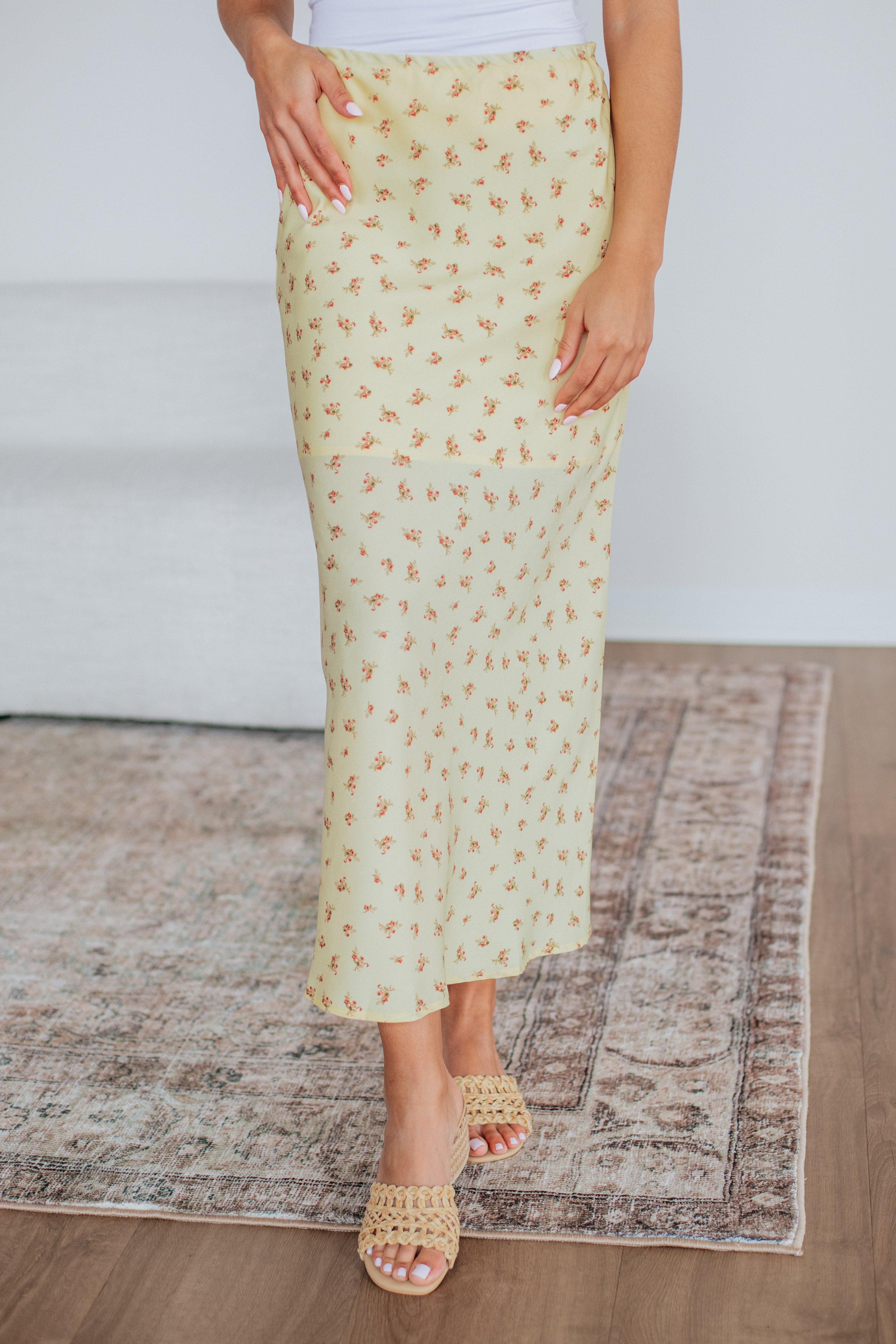 Analia Floral Skirt for Women - Summer Boho Maxi Skirt with Elastic Waist - Perfect for Beach, Vacation & Casual Outfits