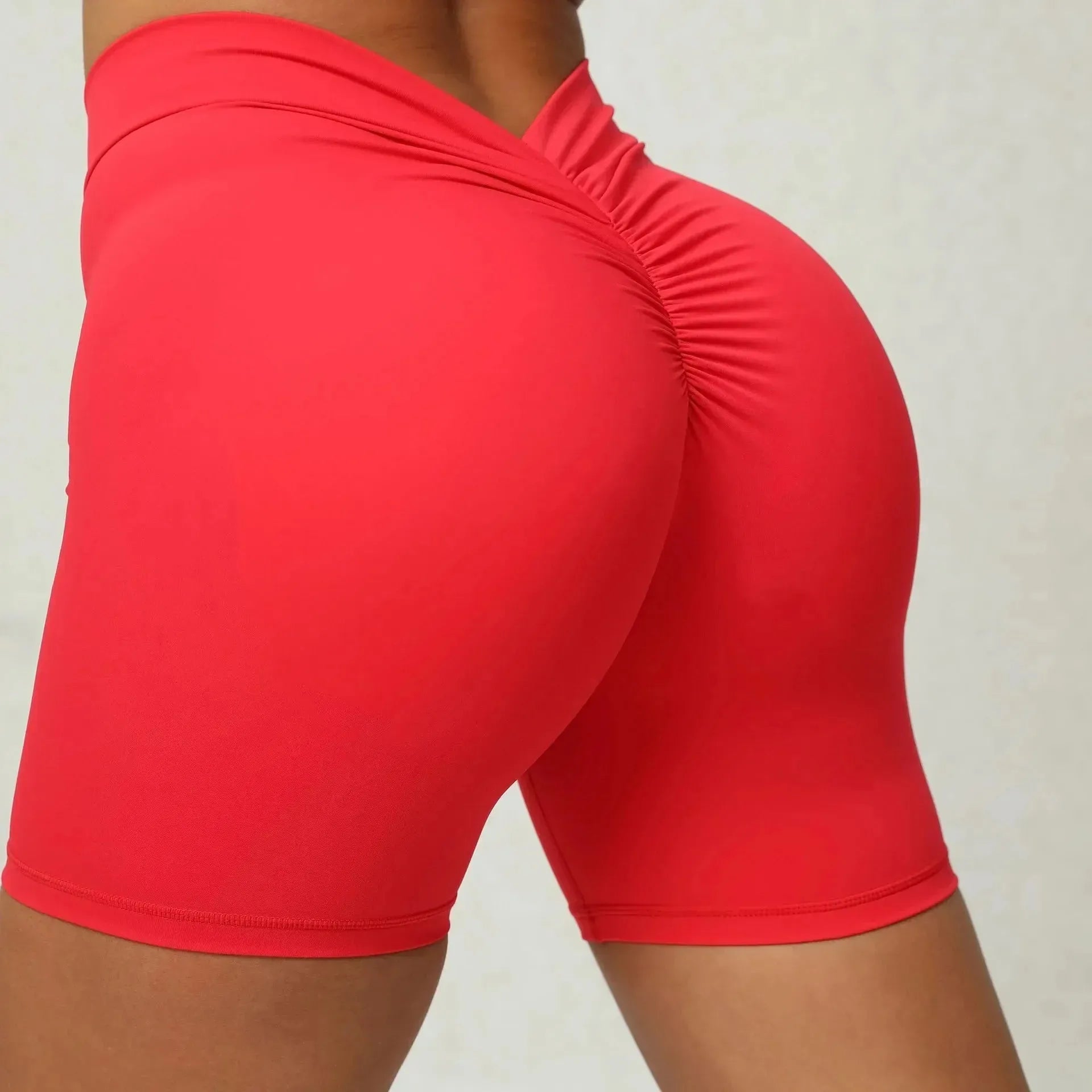 Women's V Back Yoga Shorts - High Waisted Workout Gym Shorts with Scrunch Butt for Fitness, Cycling & Activewear | Perfect for Yoga, Running & Gym Training