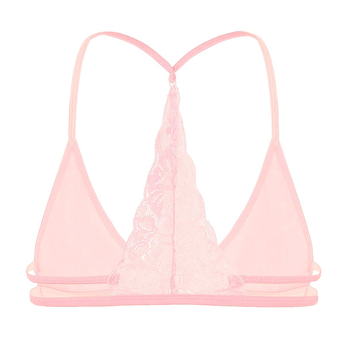 YiZYiF Men's Lace Bralette - Y-Back Crossdressing Bra for Sissy Training & Feminine Style | Comfortable Lingerie for Cosplay, Roleplay & Gender Expression