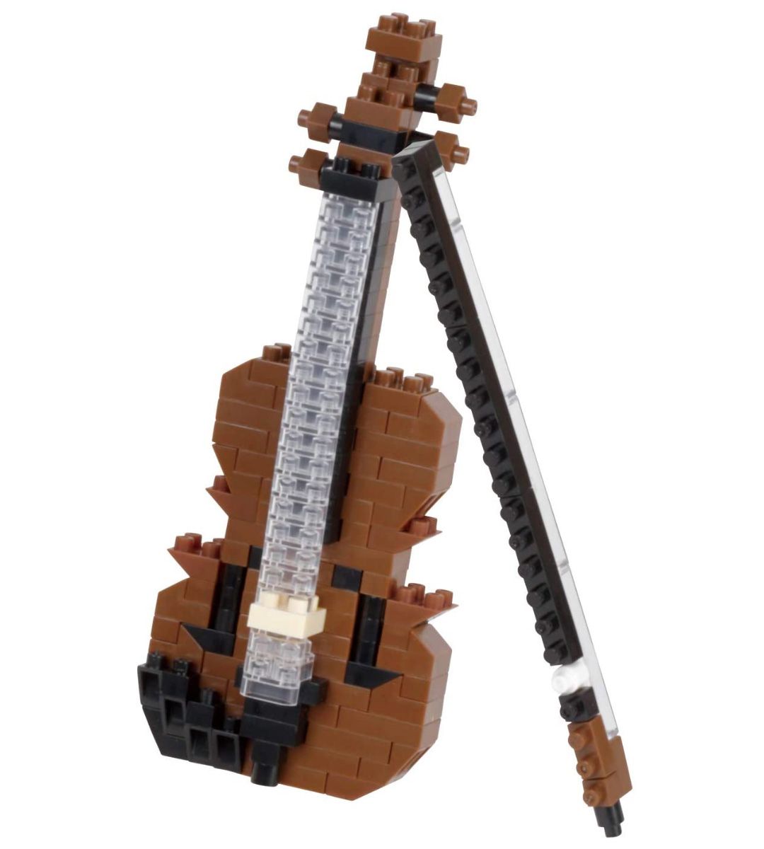Nanoblock Violin Building Kit - NBC 337 Model for Music Lovers & Collectors | Perfect Gift for Musicians, DIY Enthusiasts & Home Decor