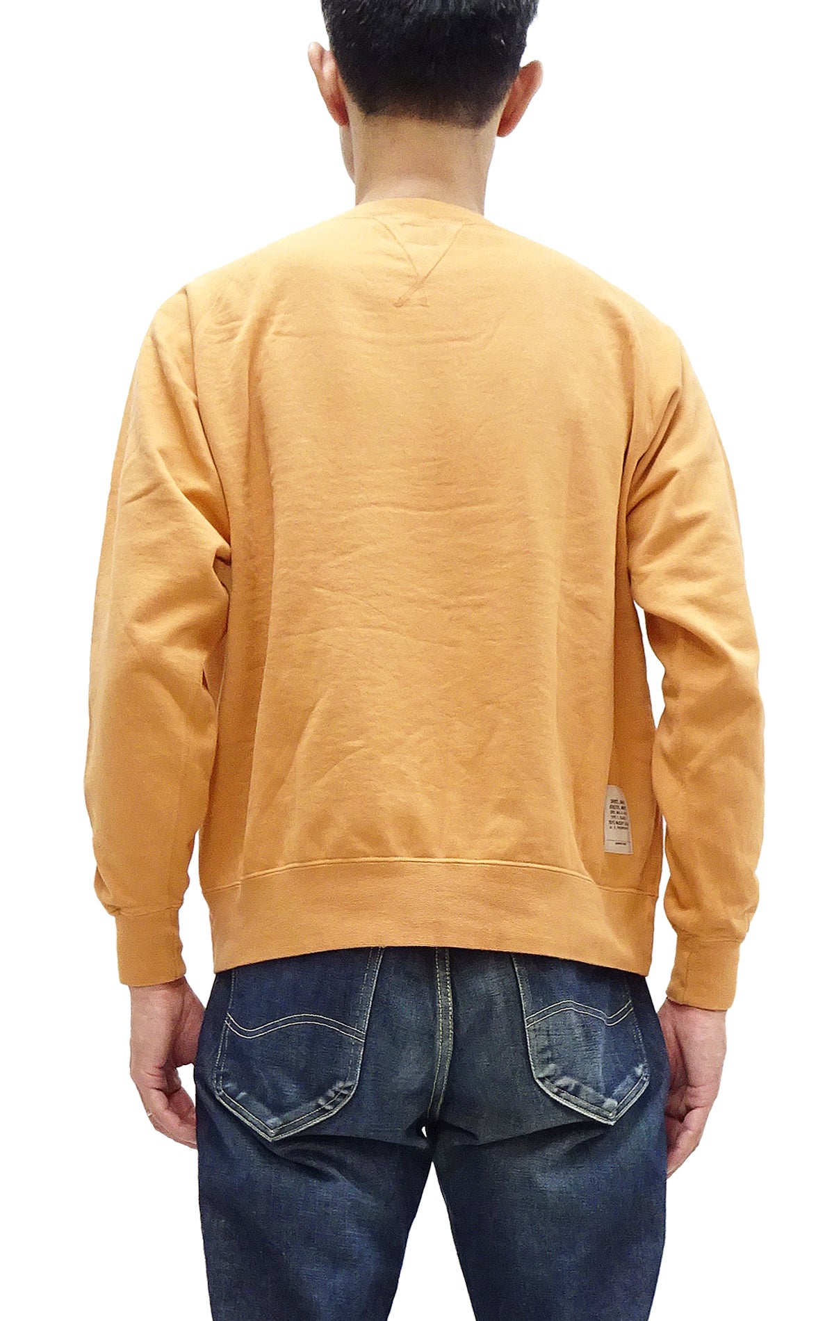 TOYS McCOY Men's Lightweight French Terry Sweatshirt - Solid Color Garment Dyed Pullover (TMC2461 061 Faded Gold) | Casual Wear, Street Style, Everyday Comfort