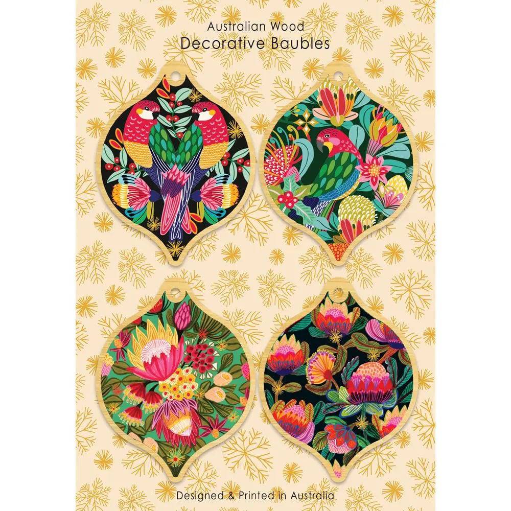 Australiana Christmas Ornament Bauble Set - 12-Piece Handmade Australian-Themed Holiday Decorations for Christmas Tree, Home & Office Decor