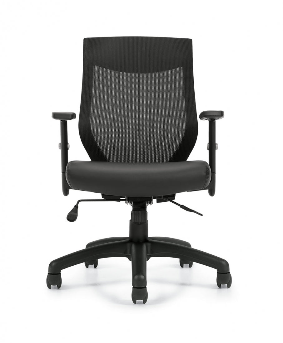 Ergonomic Mesh Back Synchro-Tilter Office Chair - OTG10704B - Adjustable Lumbar Support & Tilt Mechanism for Home & Office Workspaces