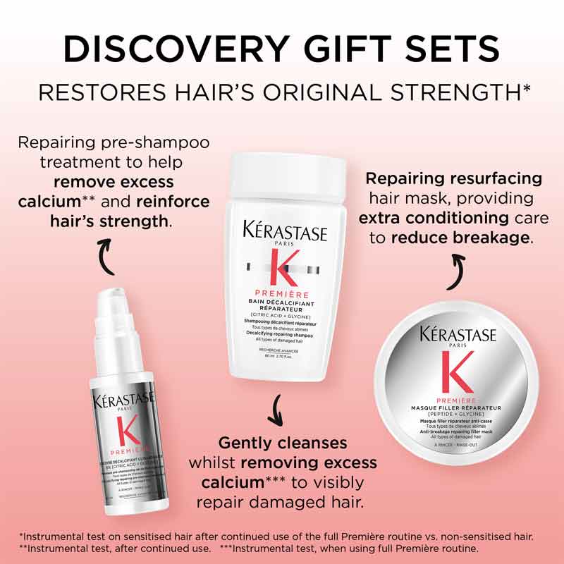Kerastase Premiere Discovery Gift Set for Damaged Hair Repair - Hair Care Treatment Set for Dry, Brittle Hair - Perfect Gift for Women with Damaged Hair at Home or Salon Use