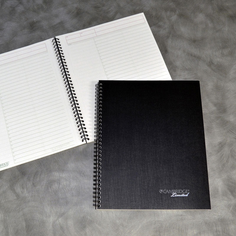 Premium Wirebound Business Notebook - 8 7/8 x 11 Action Planner with Wide Ruled Pages, 80 Sheets, Black | Perfect for Office Meetings, Project Planning & Daily Organization