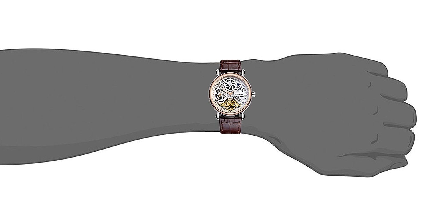 WhatsWatch 2017 Premium Automatic Mens Watch - Luxury Skeleton Dial, Waterproof Stainless Steel Fashion Watch for Business & Casual Wear