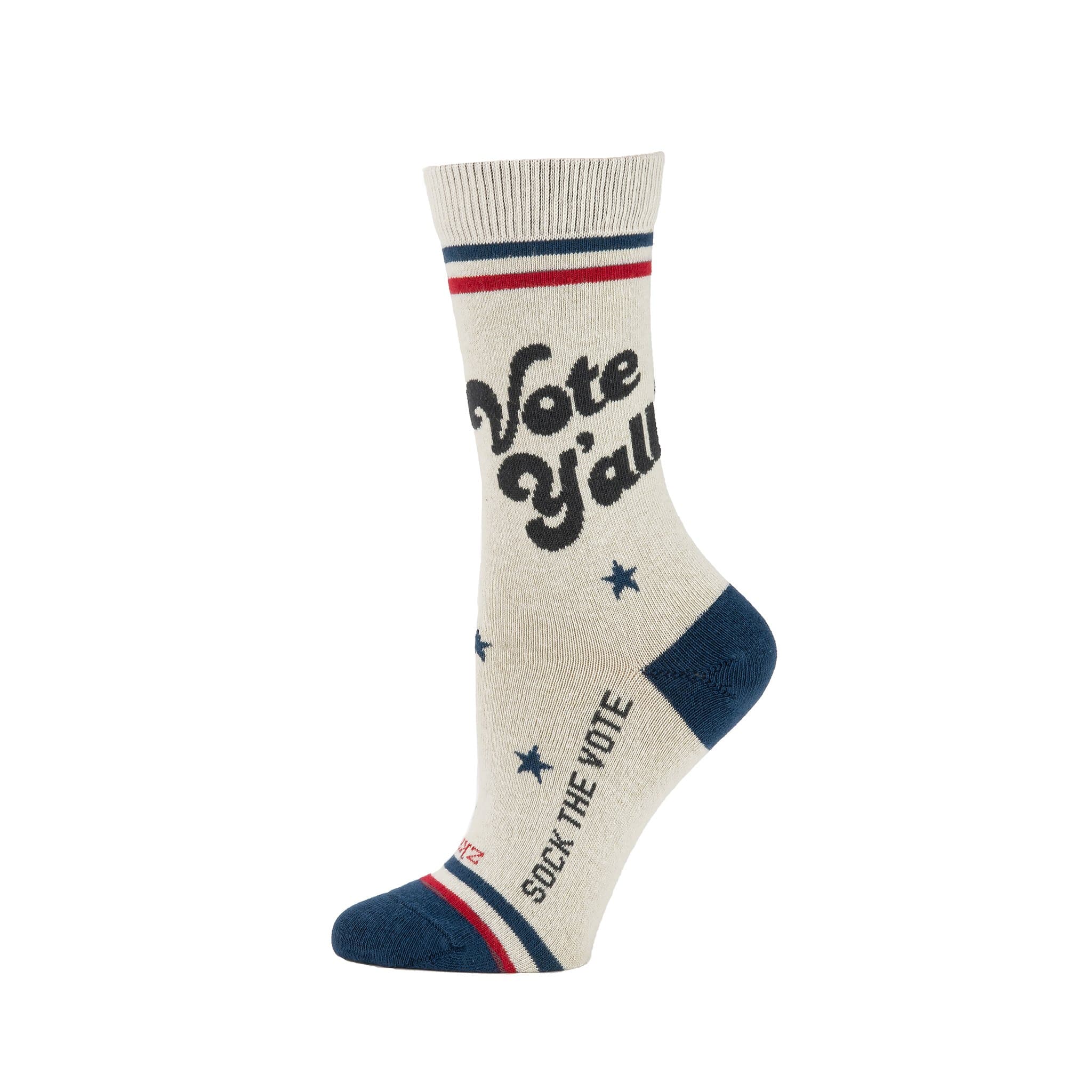 Women's Vote Y'all Organic Cotton Crew Socks - Natural & Comfortable - Perfect for Everyday Wear, Workouts & Casual Outfits