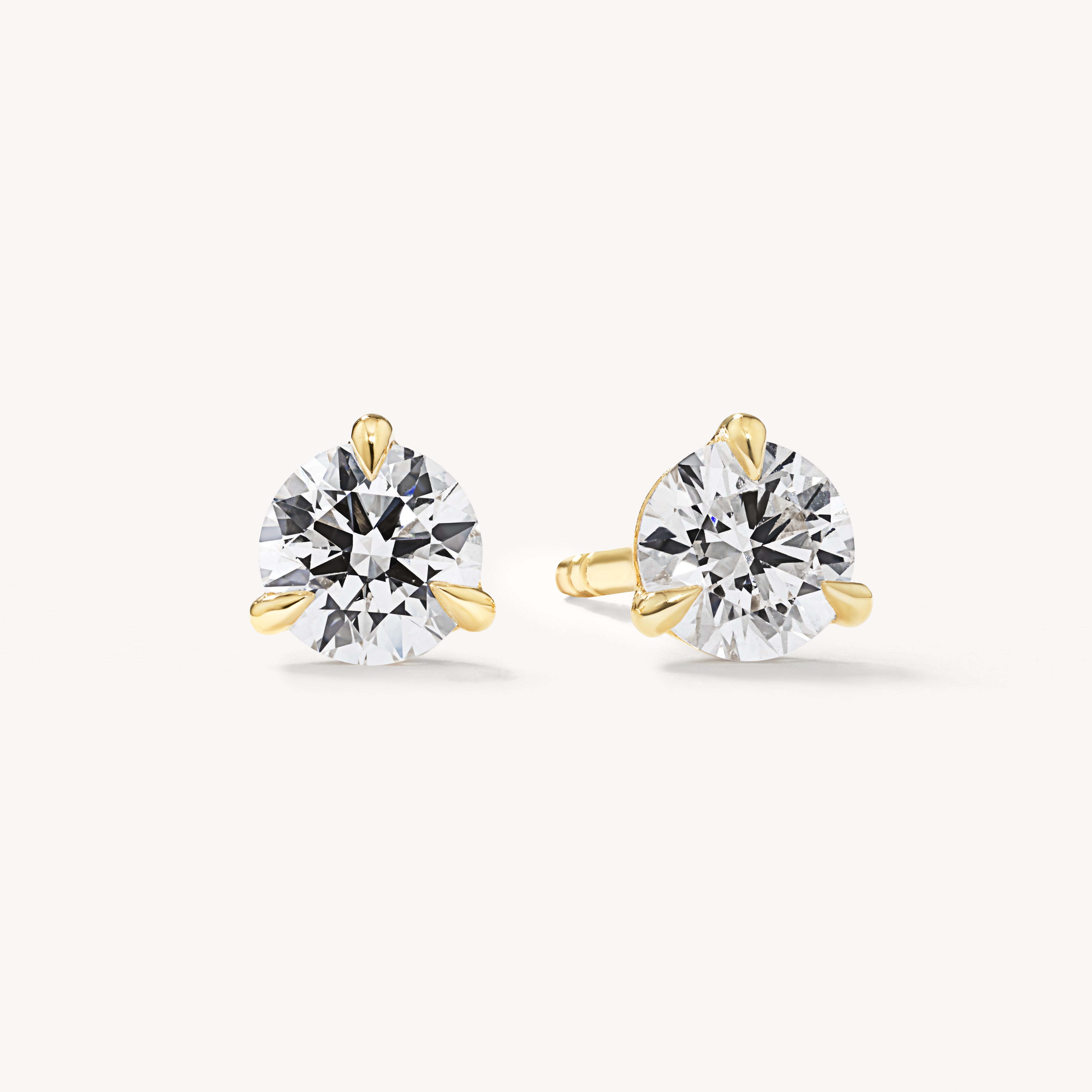 0.50ct Lab Grown Diamond Round Stud Earrings in 10k Gold - Perfect for Everyday Wear, Gift Giving & Special Occasions