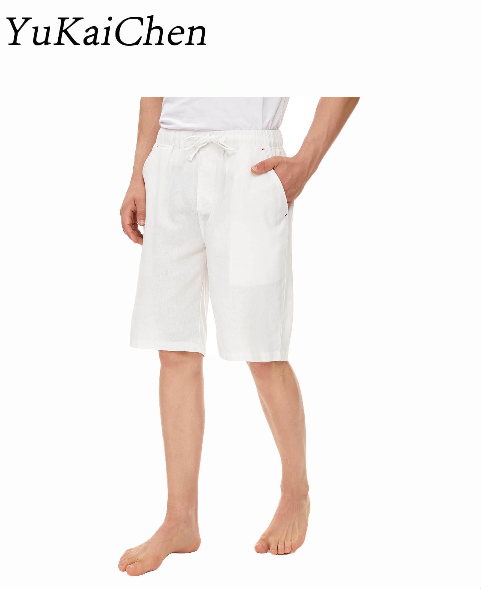YuKaiChen Men's Casual Shorts with Drawstring - Lightweight Breathable Summer Shorts for Outdoor Activities, Beach, Gym & Lounge Wear