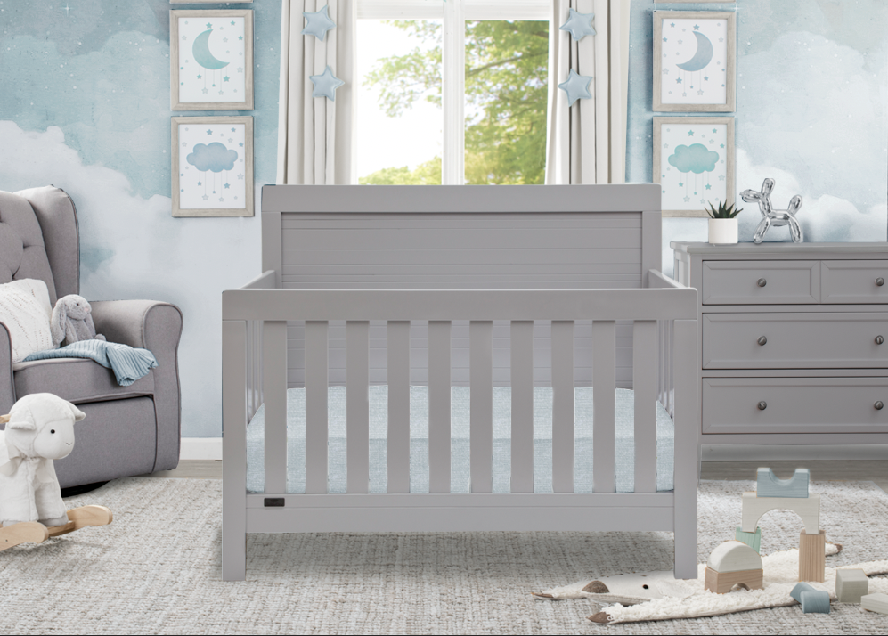 Rowen 4-in-1 Convertible Baby Crib - Toddler Bed, Daybed & Full-Size Bed - Safe Nursery Furniture for Newborns to Teens - Perfect for Bedrooms, Daycare & Guest Rooms