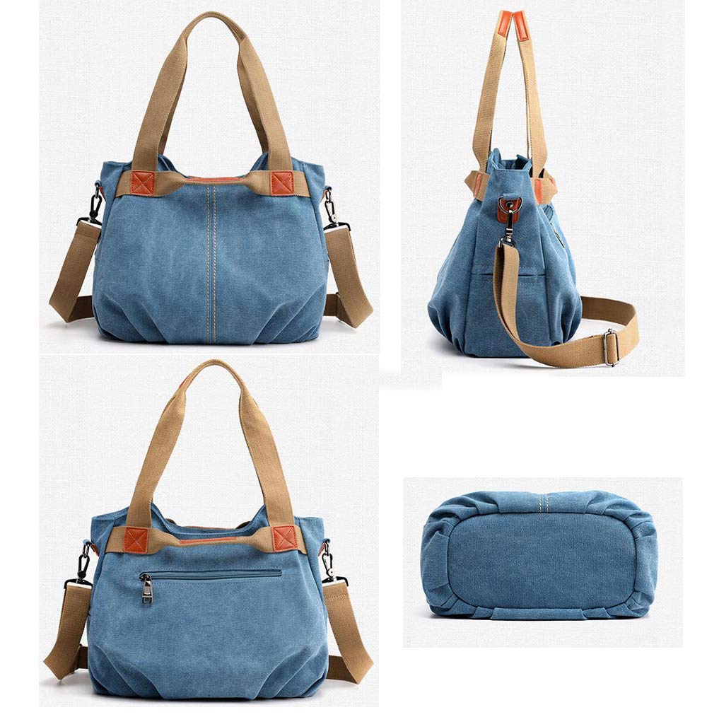 Stylish Canvas Retro Large Capacity Tote Bag for Women - Fashionable Hobo Clutch & Crossbody Messenger Purse - Perfect for Work, Travel, Shopping & Daily Use