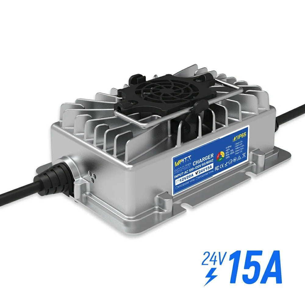 29.2V 15A Aluminum Shell LiFePO4 Battery Charger for Electric Bikes, Scooters, and Solar Power Systems - Fast Charging & Durable Design