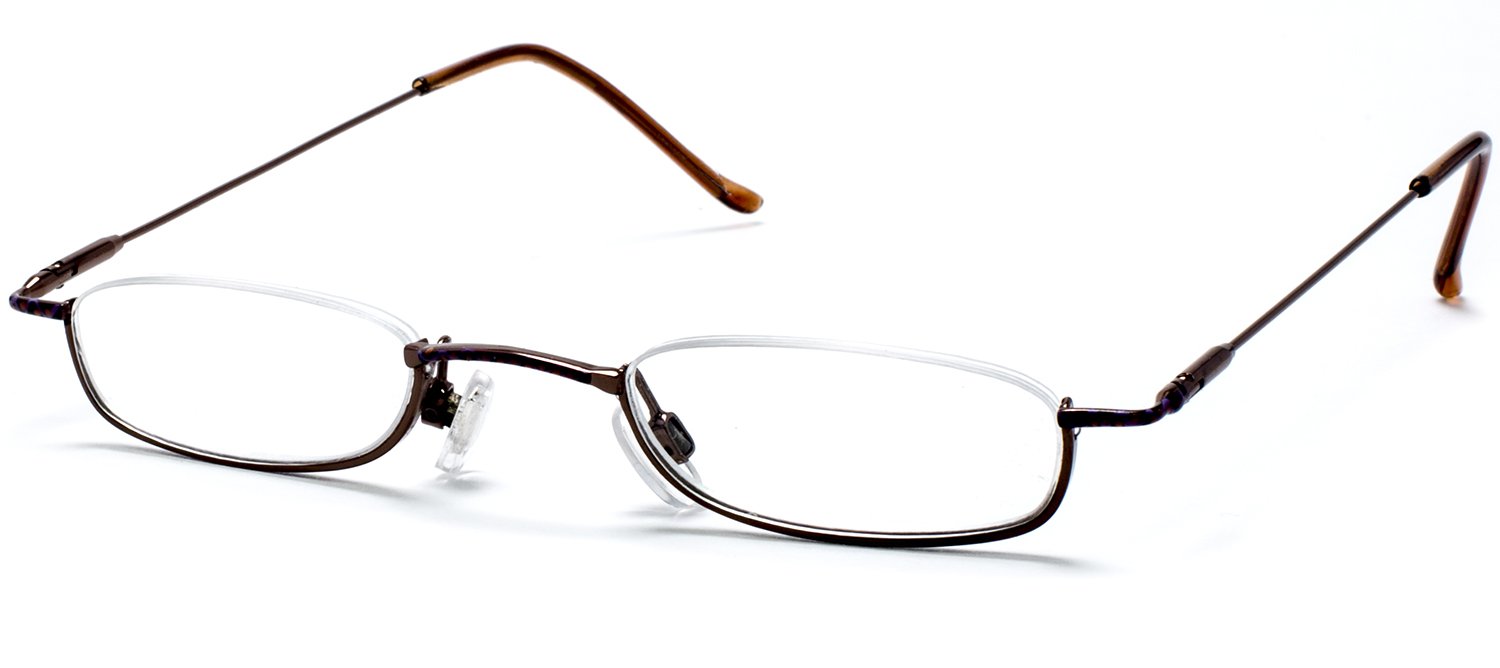Stylish Mini Reading Glasses 1.25 Strength - Ultra Slim Lightweight Pocket-Sized Readers for Men & Women - Includes Free Case - Perfect for Travel, Office, and Daily Reading