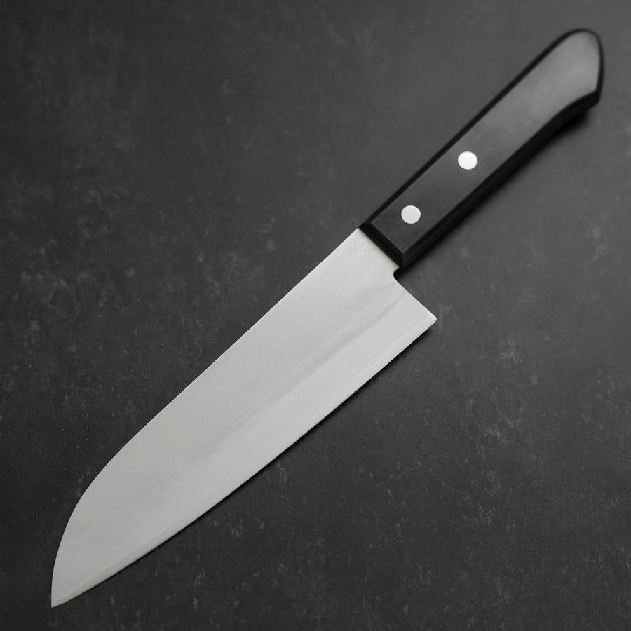 Premium Santoku Knife 165mm - VG-1 Stainless Steel Blade with Polished Finish & Ergonomic Black Handle - Perfect for Slicing, Dicing, and Chopping Vegetables, Meat, and Fish