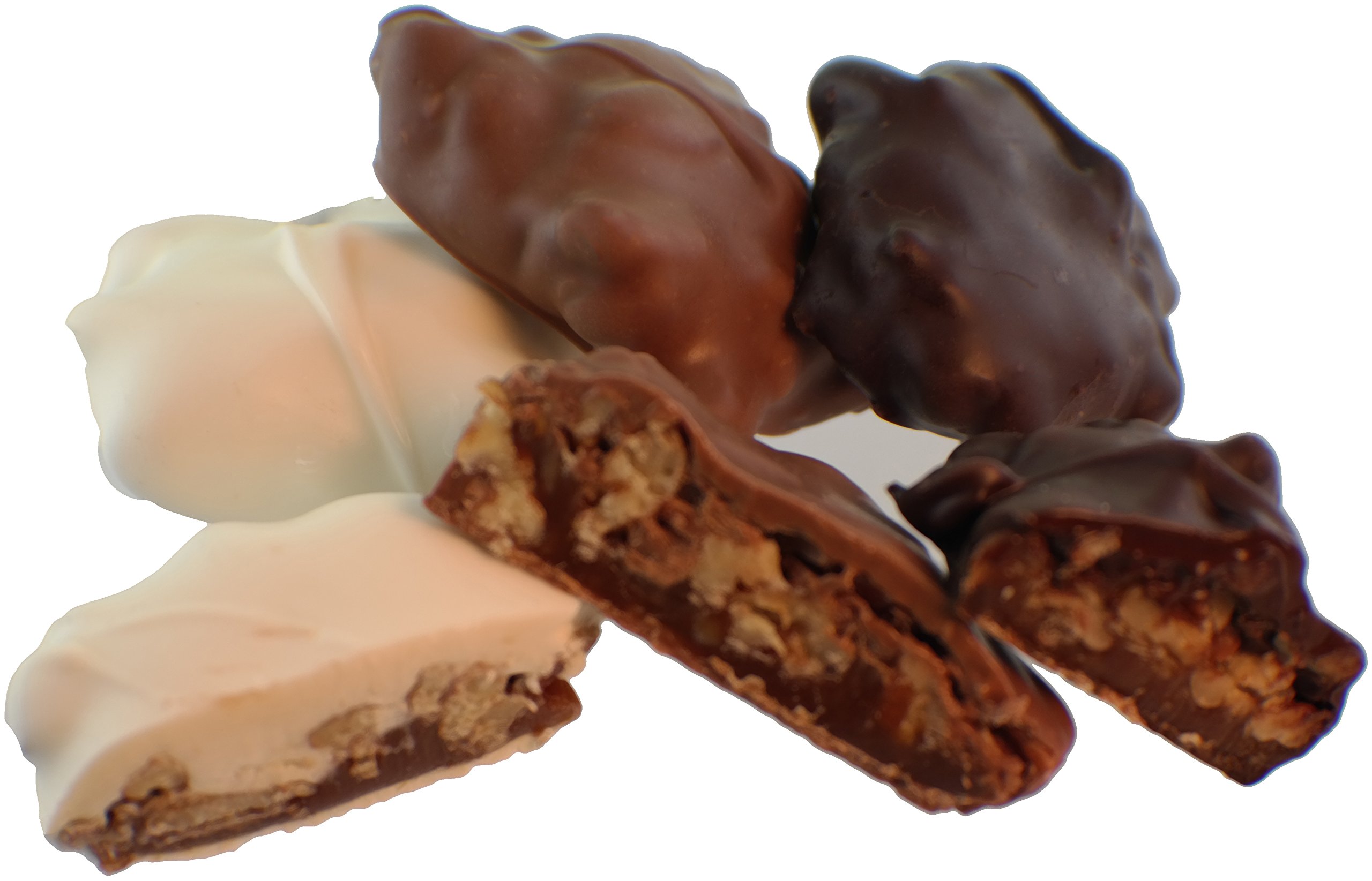 Mrs. Cavanaugh's Premium Chocolate Covered Pecans with Caramel - 42oz Assorted Milk, Dark & White Chocolates Gift Box | Perfect for Holidays, Parties & Corporate Gifts