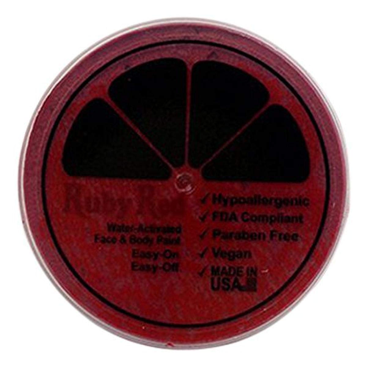 Professional Ruby Red Face Paint - 75ML Water-Based Non-Toxic Makeup for Halloween, Cosplay & Theater | Safe for Kids & Adults
