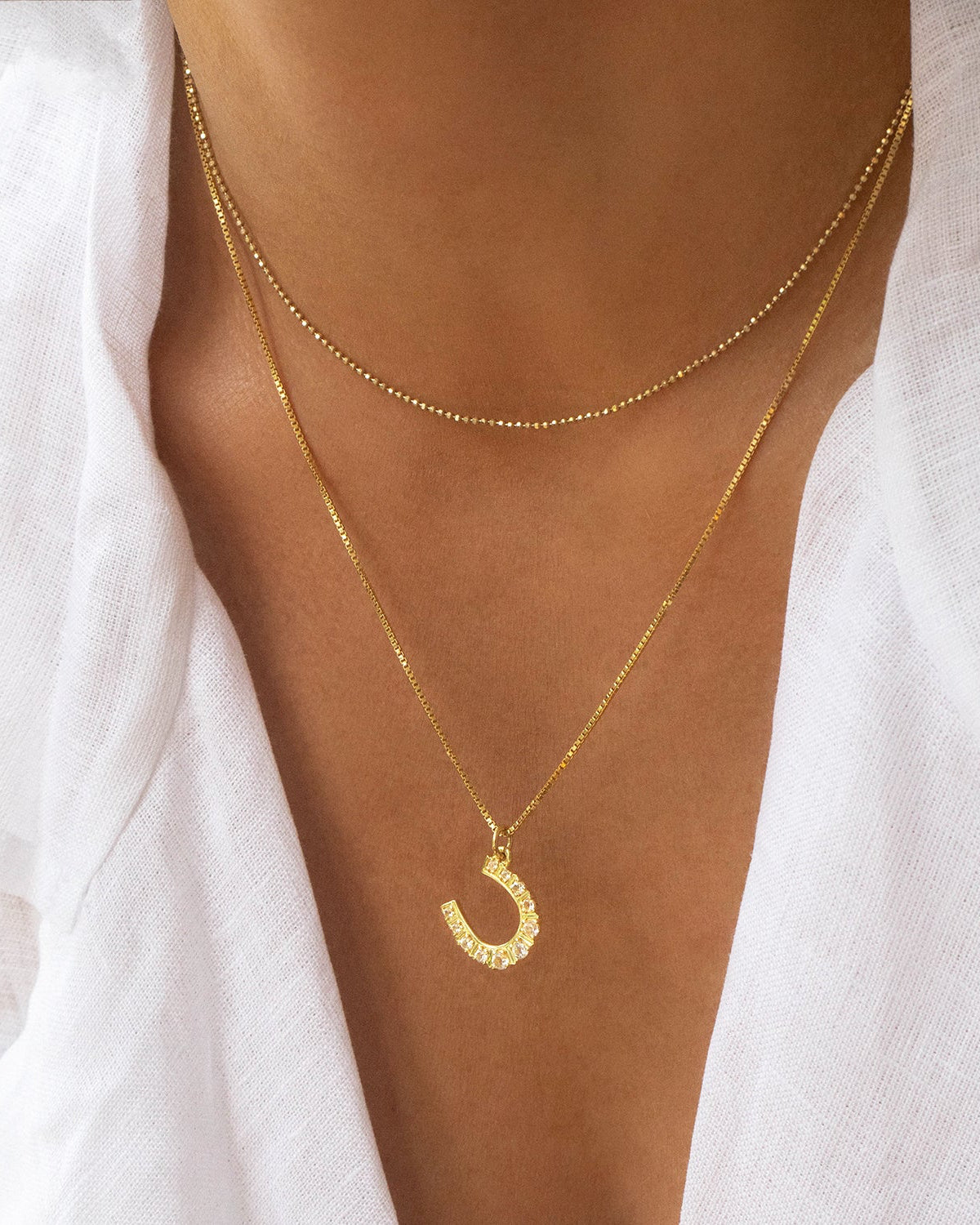 Lucky Horseshoe Necklace for Women - Sterling Silver or Gold Plated Charm Pendant - Perfect for Birthday, Anniversary & Everyday Wear
