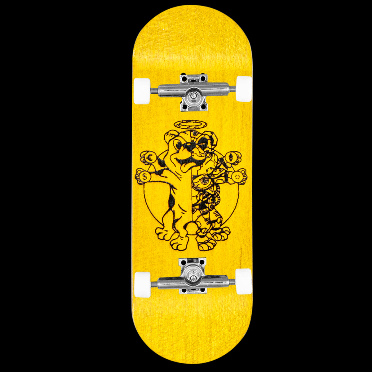 BullGod Pro Fingerboard Complete Skateboard - Mini Tech Deck for Finger Tricks & Stunts - Perfect for Beginners & Pros - Use at Home, Office, or School for Fun & Practice