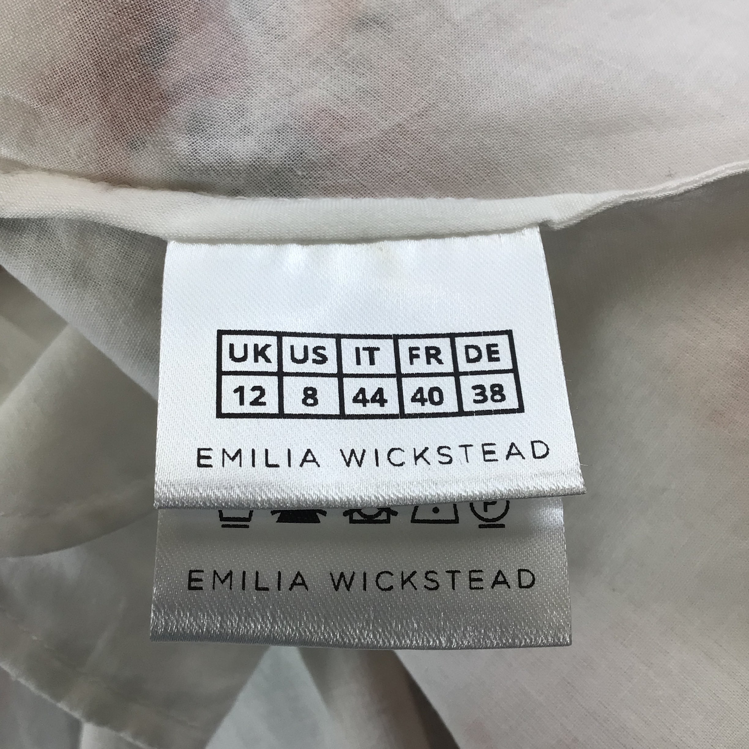 Emilia Wickstead White Floral Print Katelyn Romantic Roses Sleeveless Short Cotton Summer Dress for Women - Perfect for Garden Parties, Brunch Dates & Beach Vacations