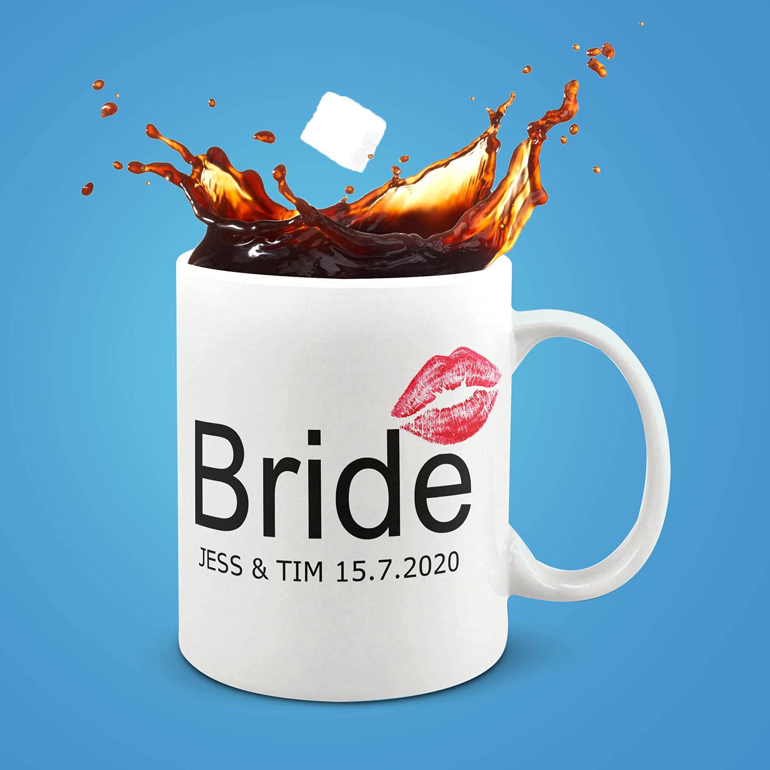 Personalized Coffee Mug for New Brides - Custom Wedding Gift for Bridal Shower, Anniversary & Newlyweds - Perfect for Morning Coffee & Tea at Home or Office