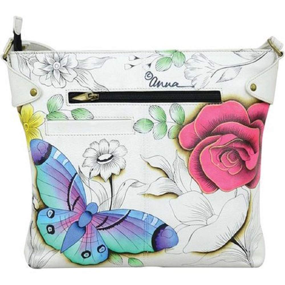Anna by Anuschka Women's Hand-Painted Genuine Leather Convertible Tote Bag - Stylish Shoulder Bag & Crossbody Purse for Work, Travel & Everyday Use