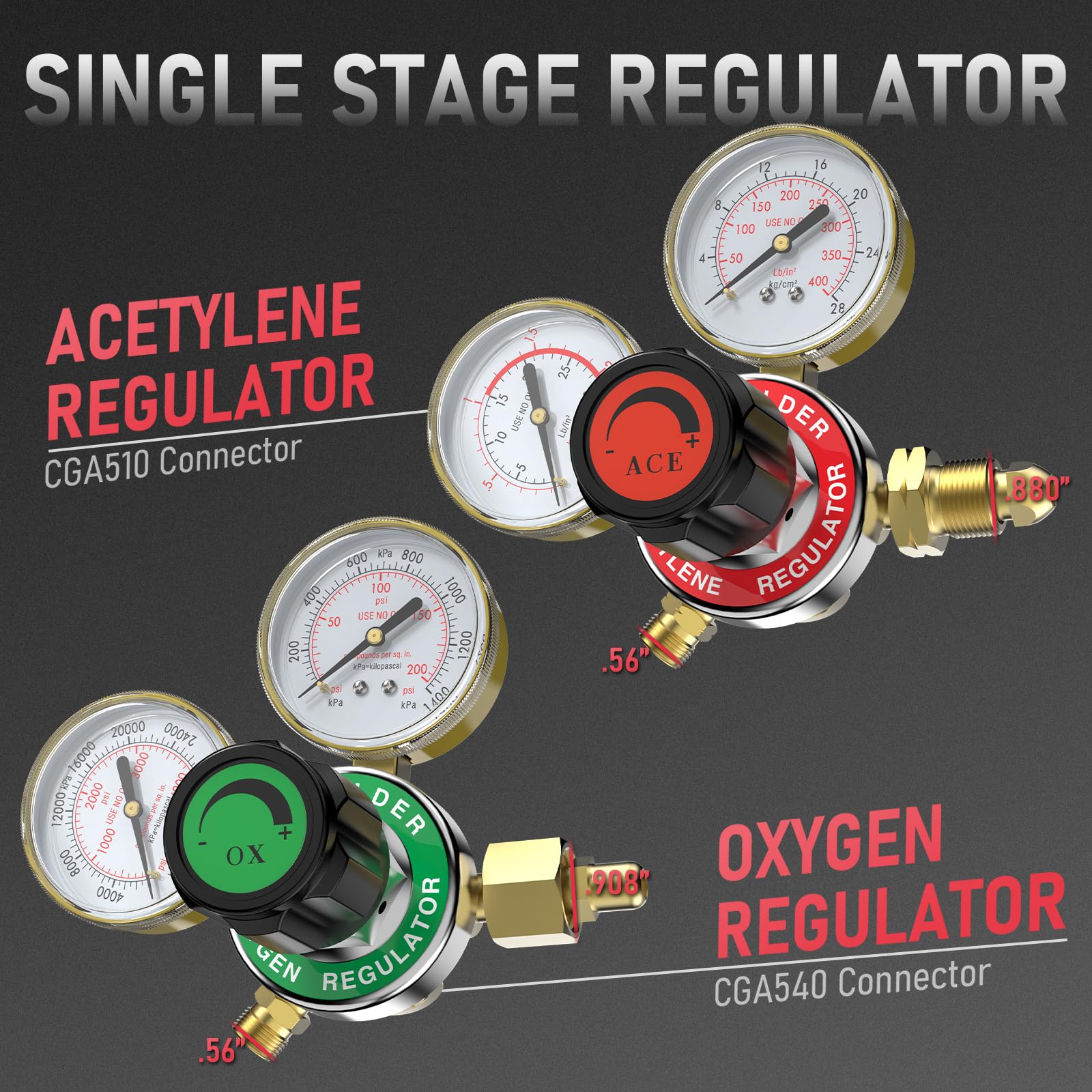 YESWELDER Oxygen Acetylene Torch Kit - Professional Welding & Cutting Torch Set with Regulator, Nozzles, Hose & Safety Goggles - Ideal for Metal Fabrication, Automotive Repair & DIY Projects