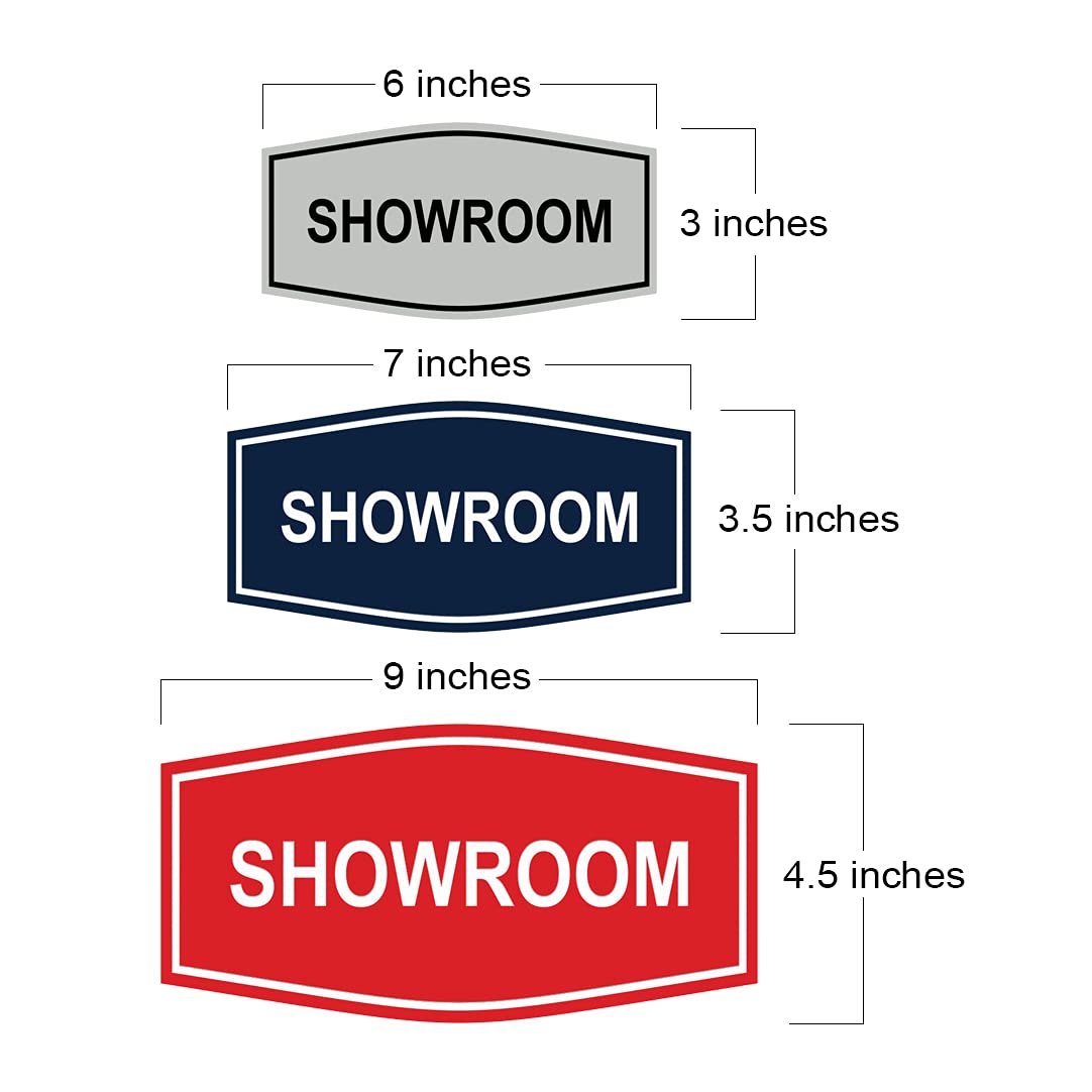 Luxury Showroom Sign by ByLITA - Large Red Metal Business Sign for Retail Stores, Boutiques & Salon Decor