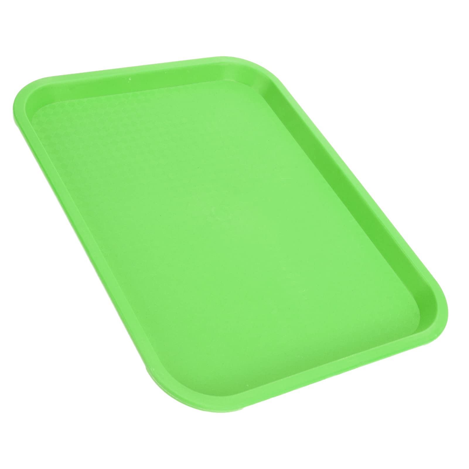 Slip-Resistant Rectangular PP Fast Food Tray - Heavy Duty Commercial Kitchen Serving Tray for Restaurants, Cafes, Diners & Buffets | Durable Food Service Tray for School Canteens, Catering & Food Delivery (Green) - Perfect for Hot Meals, Salad Bars & Self-Service Counters