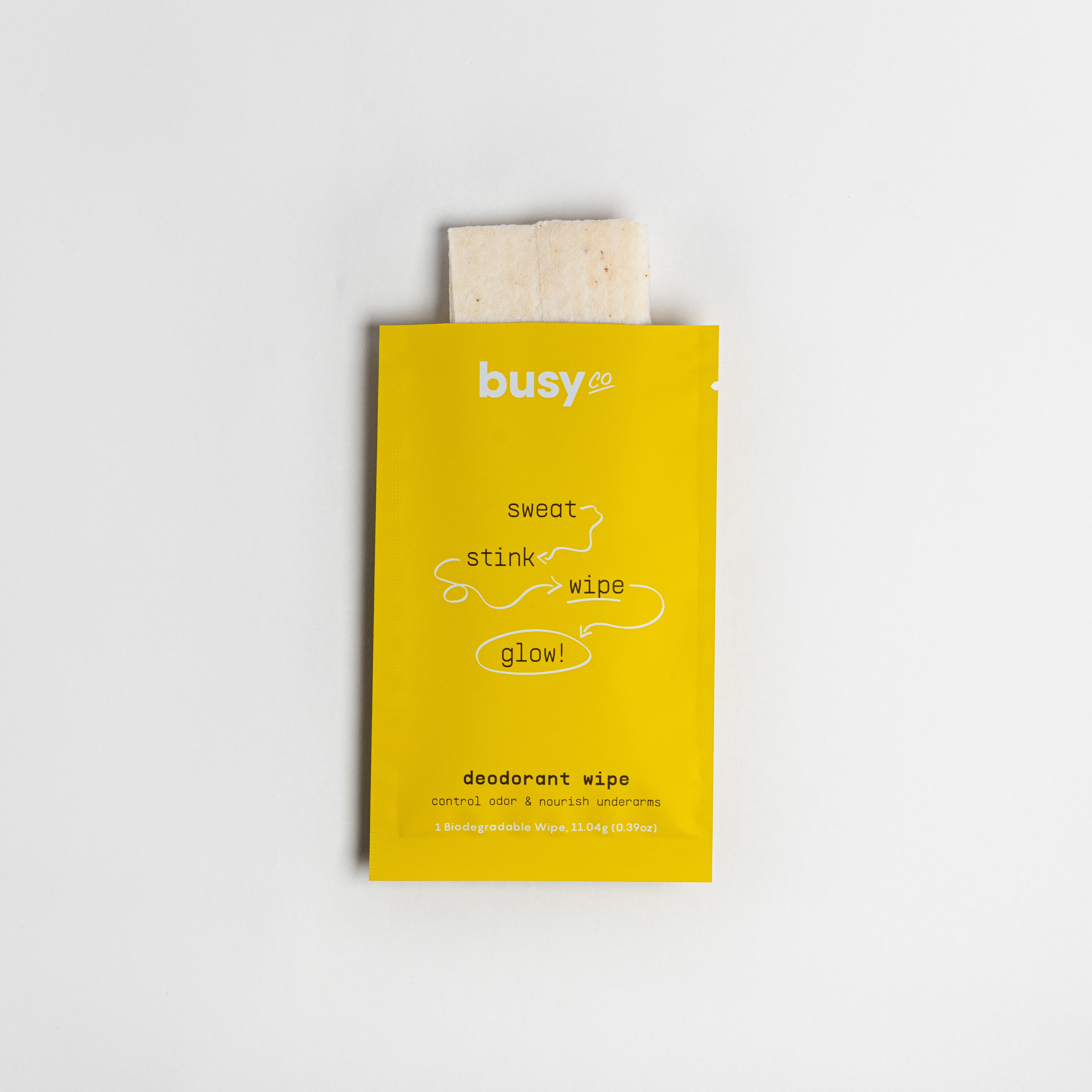 Busy Co. Deodorant Wipes for Women & Men - 15 Count Pack | Fresh & Convenient On-The-Go Personal Care | Perfect for Travel, Gym, and Outdoor Activities