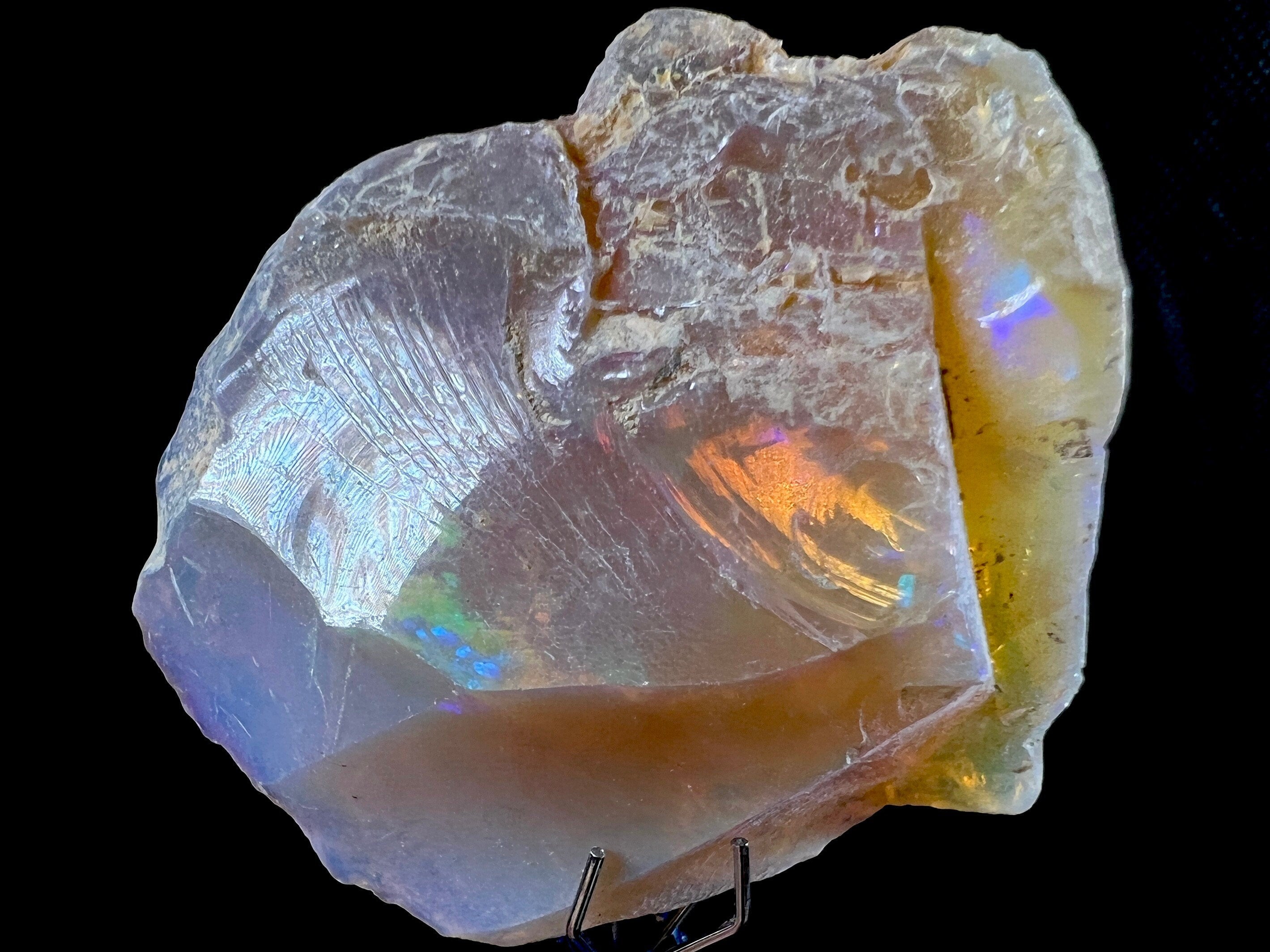 Premium 4A Welo Opal Raw Crystal - Certified Cutting Grade Opal Gemstone for Jewelry Making | Natural Ethiopian Opal for Rings, Necklaces & DIY Crafting