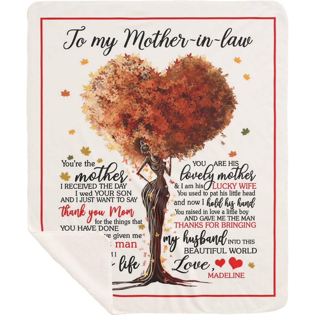 Personalized Mom Blanket - Custom Mother's Day Gift from Daughter & Son with Kids' Names - 'To My Mom We Love You' Sherpa Throw - 60
