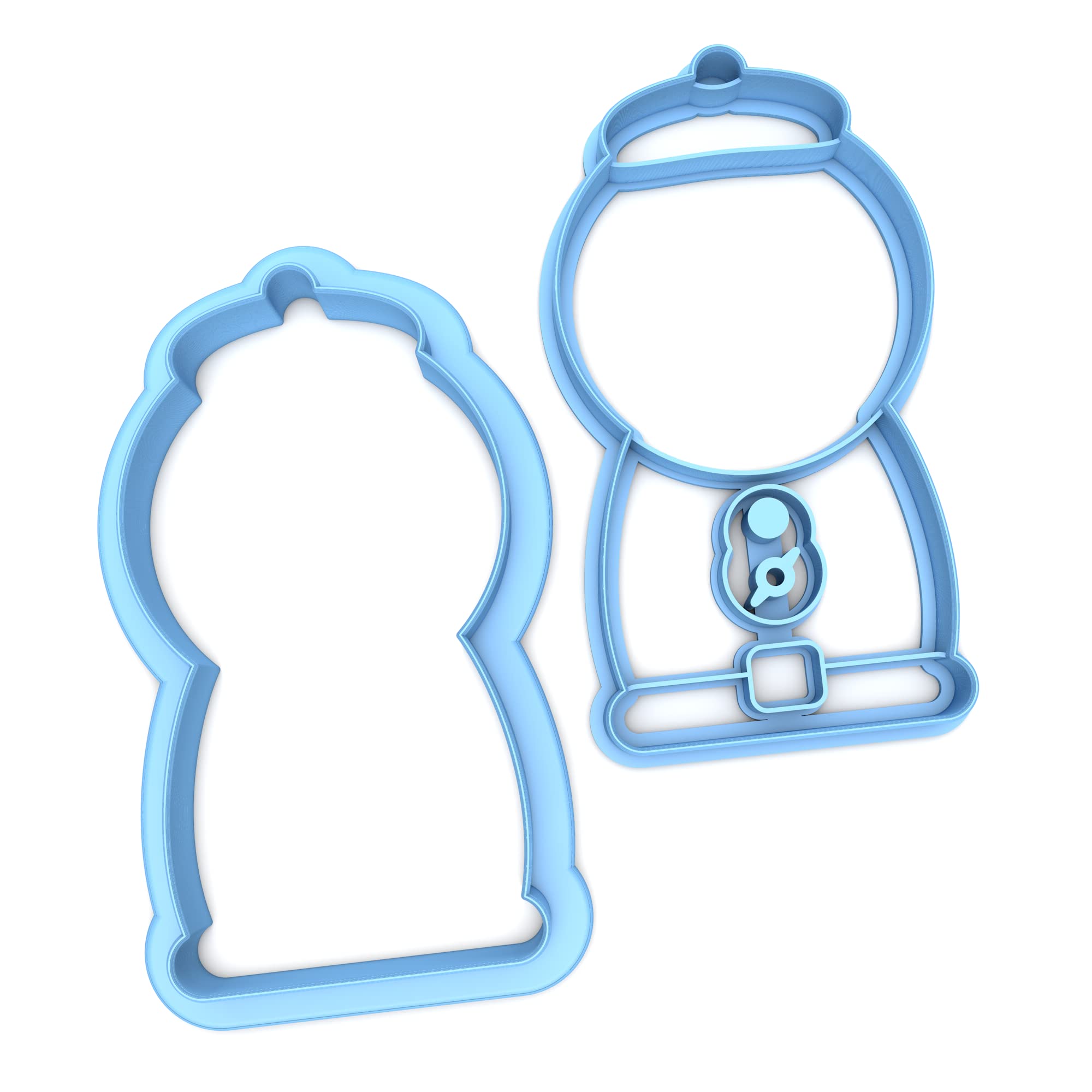 Sweet Prints Inc Set of 2 Gumball Machine Cookie Cutters - 3 Inch Stainless Steel Baking Tools, Dishwasher Safe - Perfect for DIY Cookies, Cupcake Toppers & Party Decorations