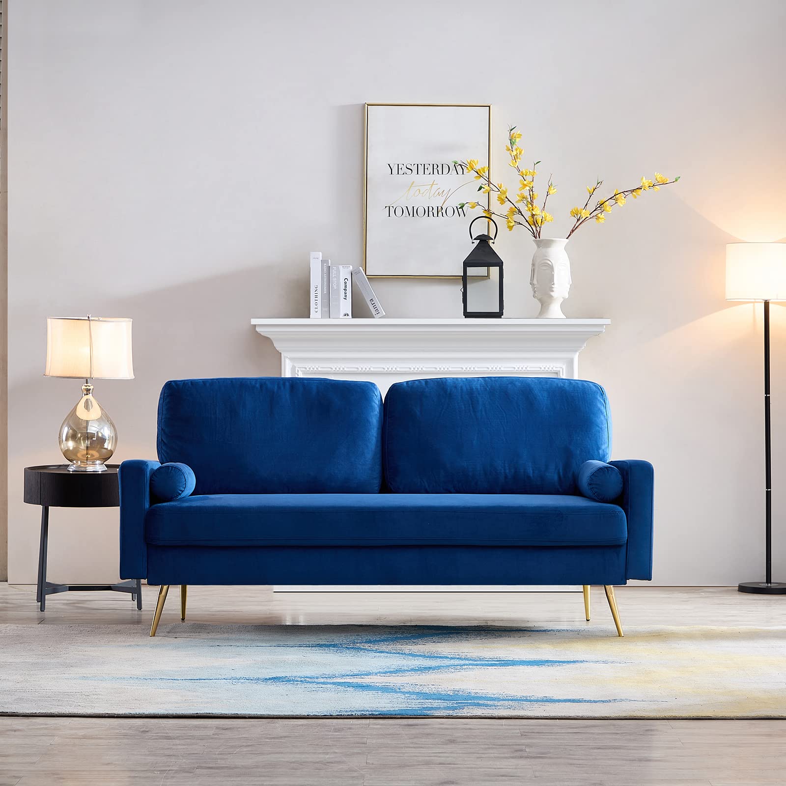 Luxury Velvet Loveseat Sofa Couch - 72.5
