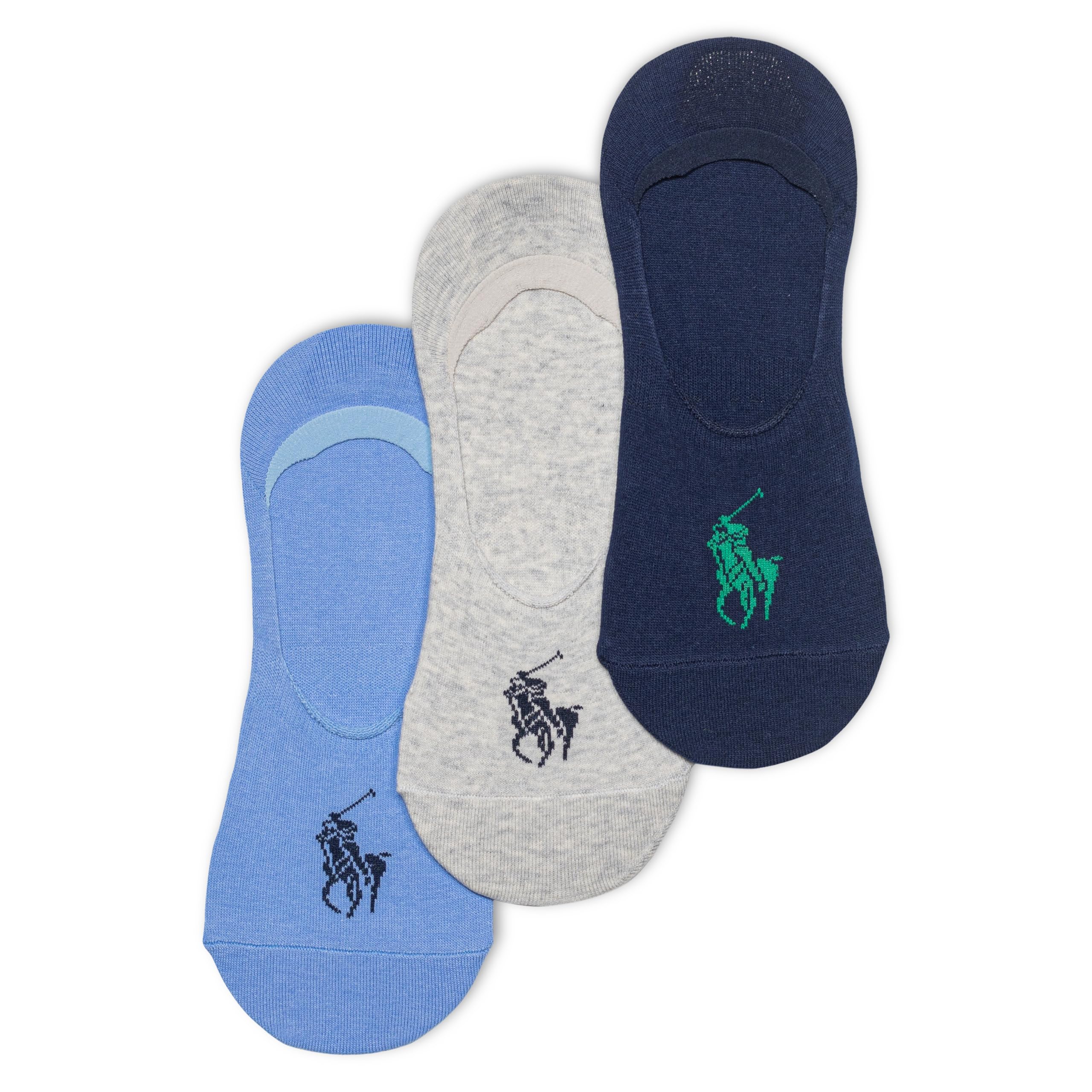 Ralph Lauren Men's Lightweight Liner Socks 3-Pack - Breathable No-Show Socks for Casual Wear, Sports & Dress Shoes | Comfortable Thin Socks for Everyday Use