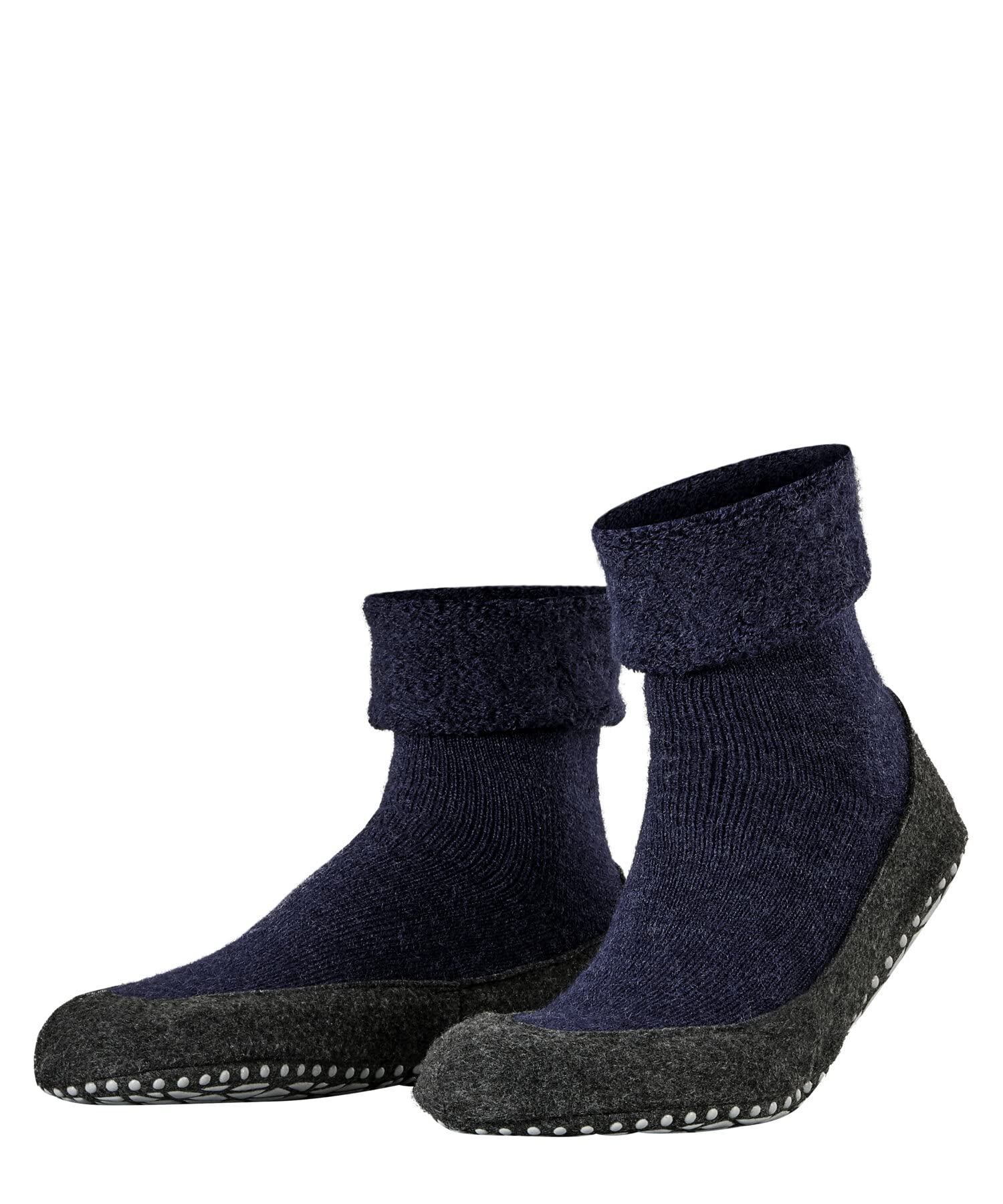 FALKE Men's Warm Merino Wool Slipper Socks with Non-Slip Grips - Thick Winter House Socks for Indoor Comfort - Perfect for Cold Weather & Relaxing at Home (Black, Size 11-12)