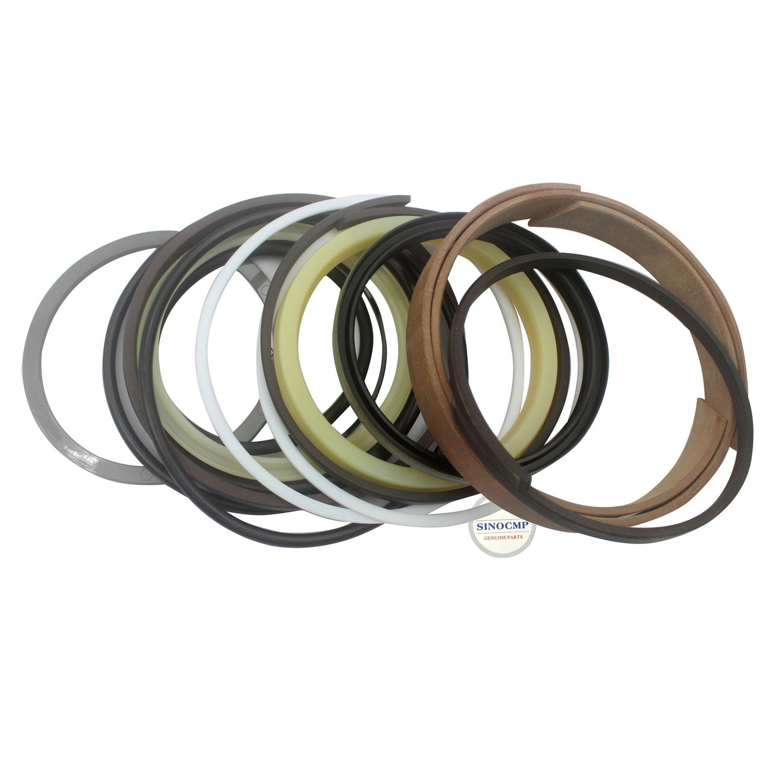 Komatsu PC160-7 PC160LC-7 Excavator Hydraulic Cylinder Repair Seal Kit - SINOCMP Replacement Seals for Bucket Cylinder, 3 Month Warranty - Ideal for Construction Equipment Maintenance & DIY Repairs