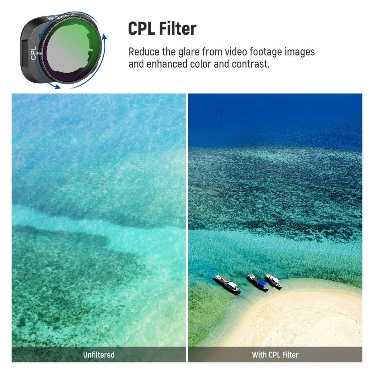 DJI Mini 3 & Mini 3 Pro ND Filters Set - 4/6/8/16/32/64/128/256/512/1000 ND & CPL Lens Filters for Aerial Photography - Perfect for Sunny Days, Long Exposure & Cinematic Drone Shots