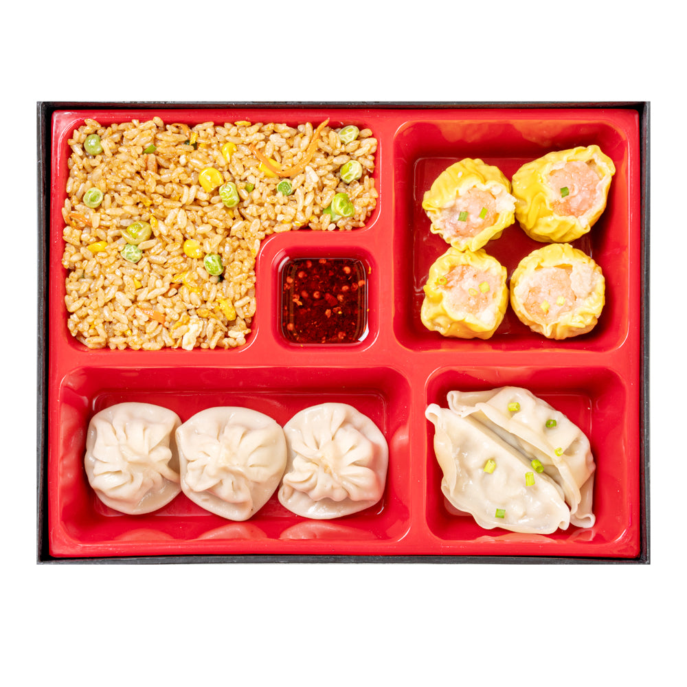 Japanese Style Bento Box - 5 Compartments Black and Red Lunch Box (10.75