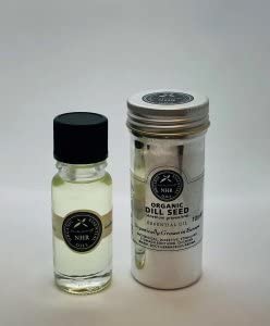 NHR Organic Dill Seed Essential Oil (Anethum graveolens) - 100% Pure, Natural & Therapeutic Grade - 3.4 fl oz (100ml) for Aromatherapy, Cooking & DIY Skincare