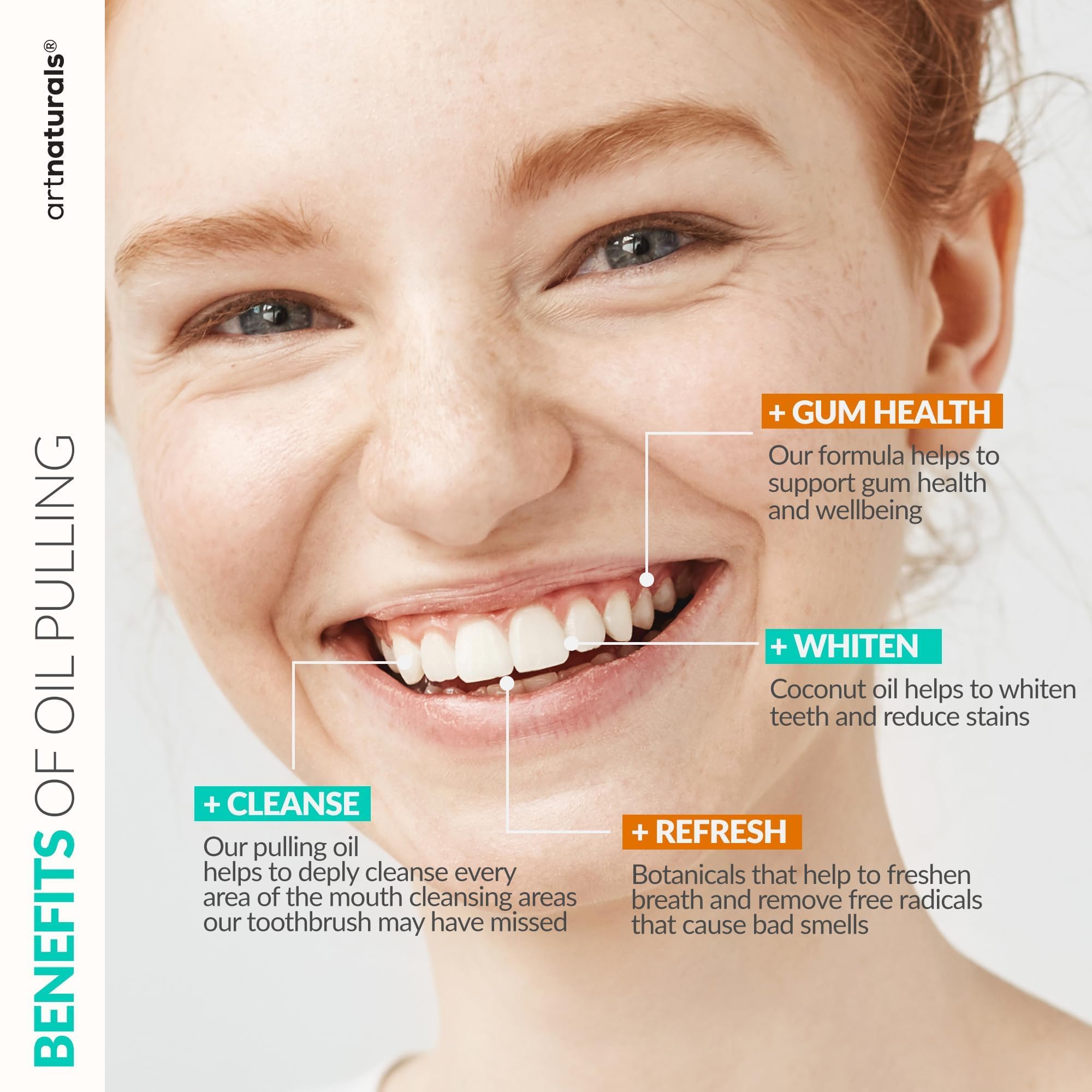 **ArtNaturals Organic Coconut Oil Pulling Kit (8oz) - Alcohol-Free Mouthwash with Magnesium & Peppermint for Teeth Whitening, Fresh Breath & Healthy Gums - Includes Tongue Scraper & Toothbrush Set - Perfect for Daily Oral Care & Natural Whitening Routine**